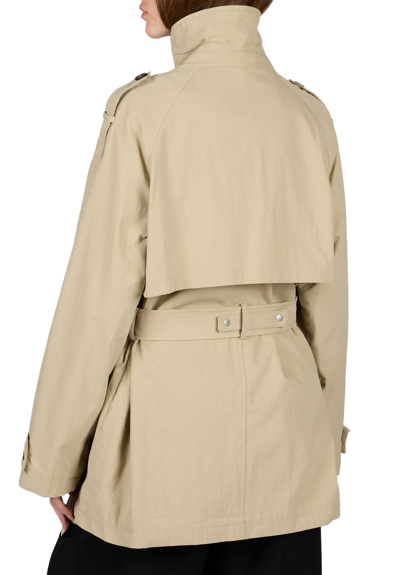 Trench droit en coton mélangé TOPSHOP Gris
