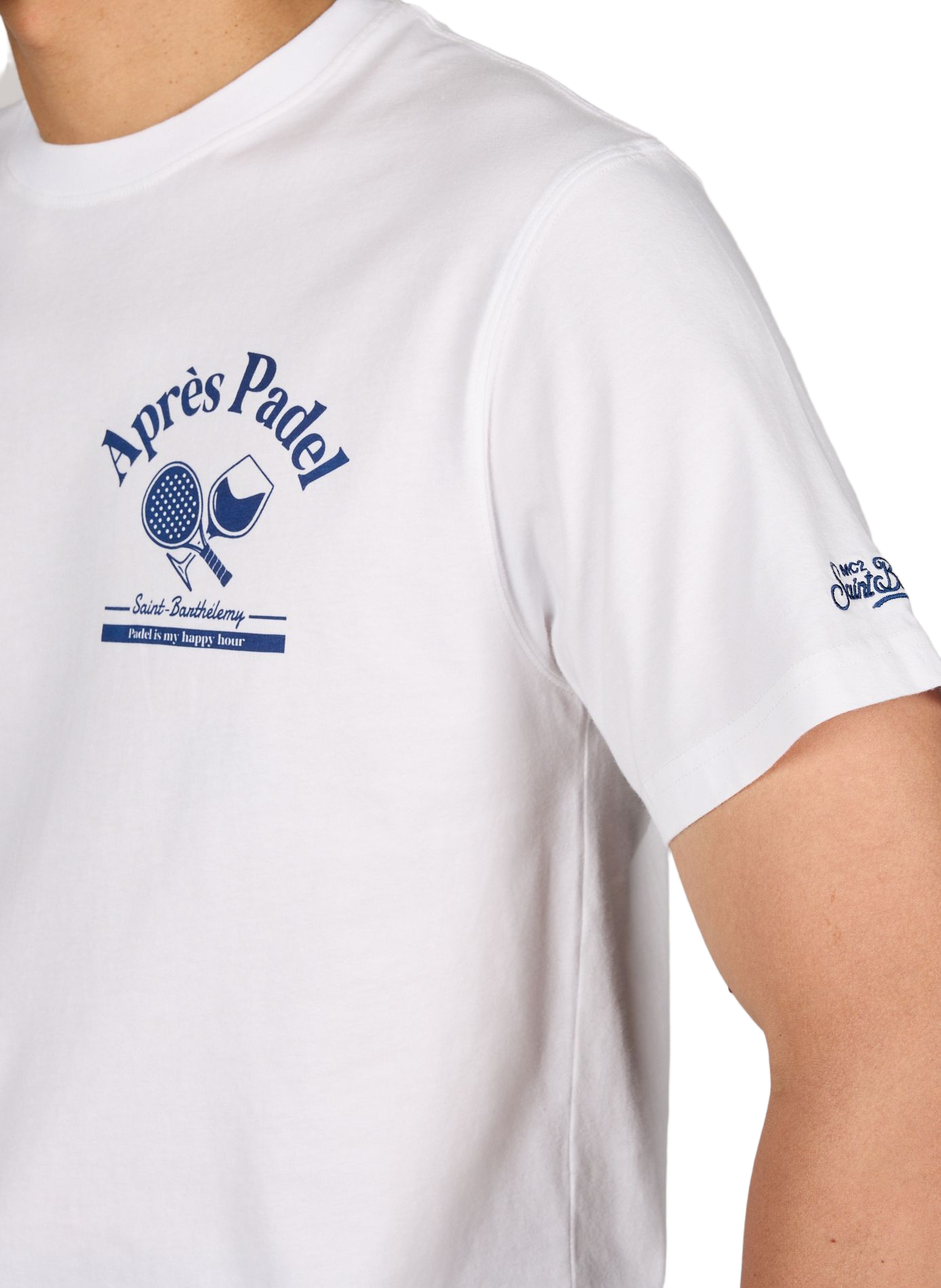 Camiseta recta de algodón MC2 SAINT BARTH Blanco