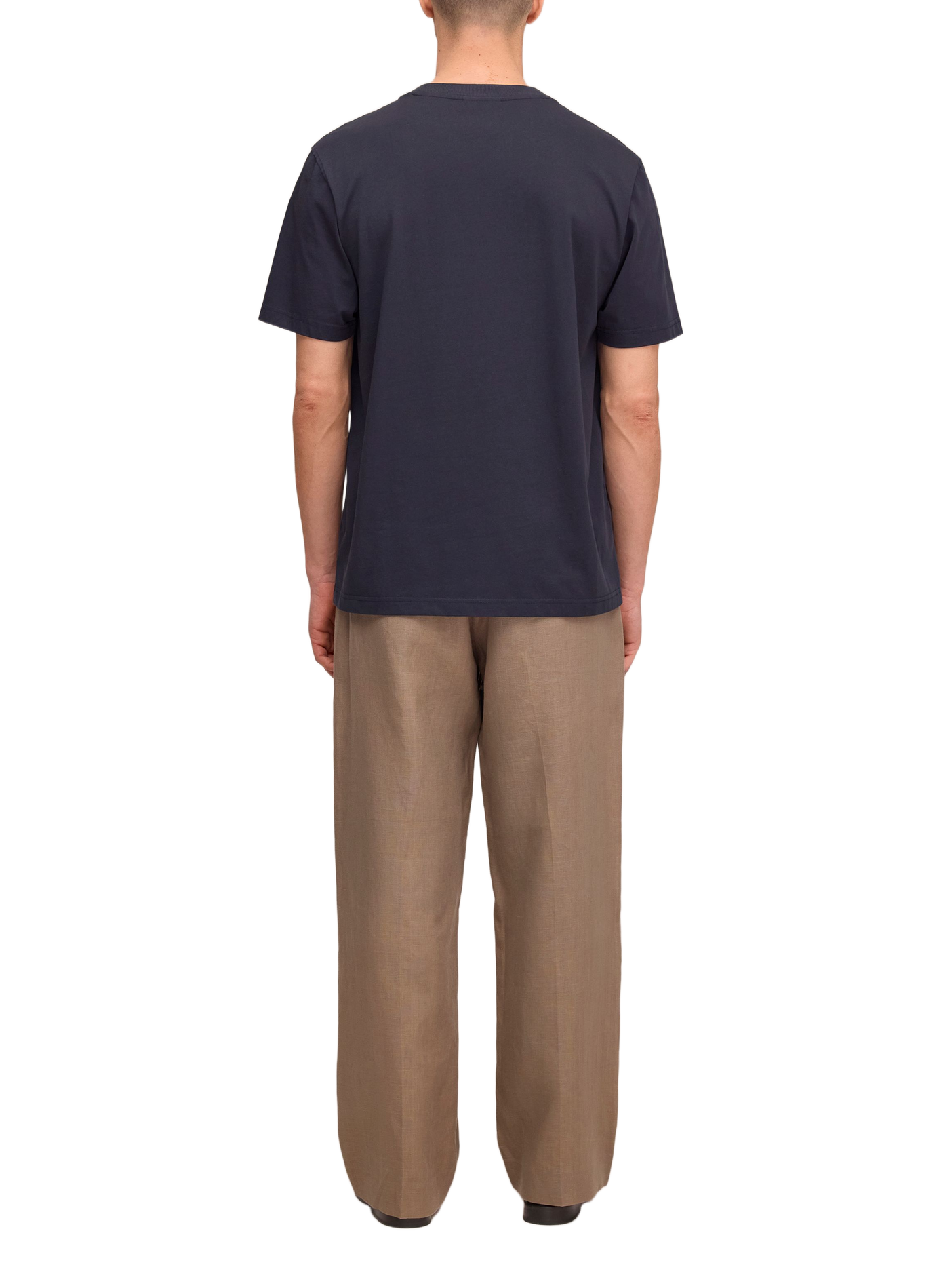 Short-sleeve plain T-shirt with embroidered logo in cotton NN.07 Blue