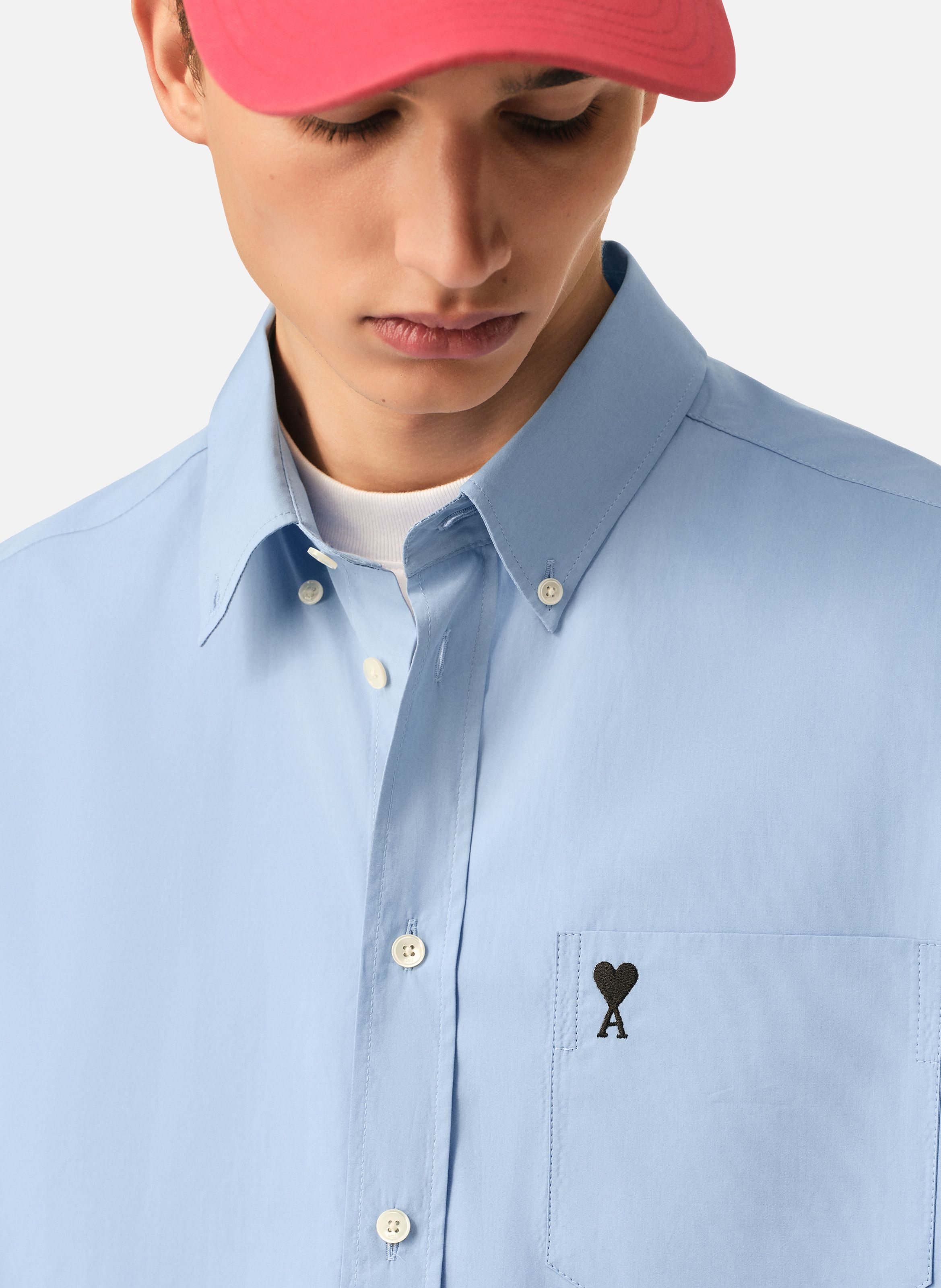 Chemise boxy en coton ami de coeur AMI PARIS Bleu