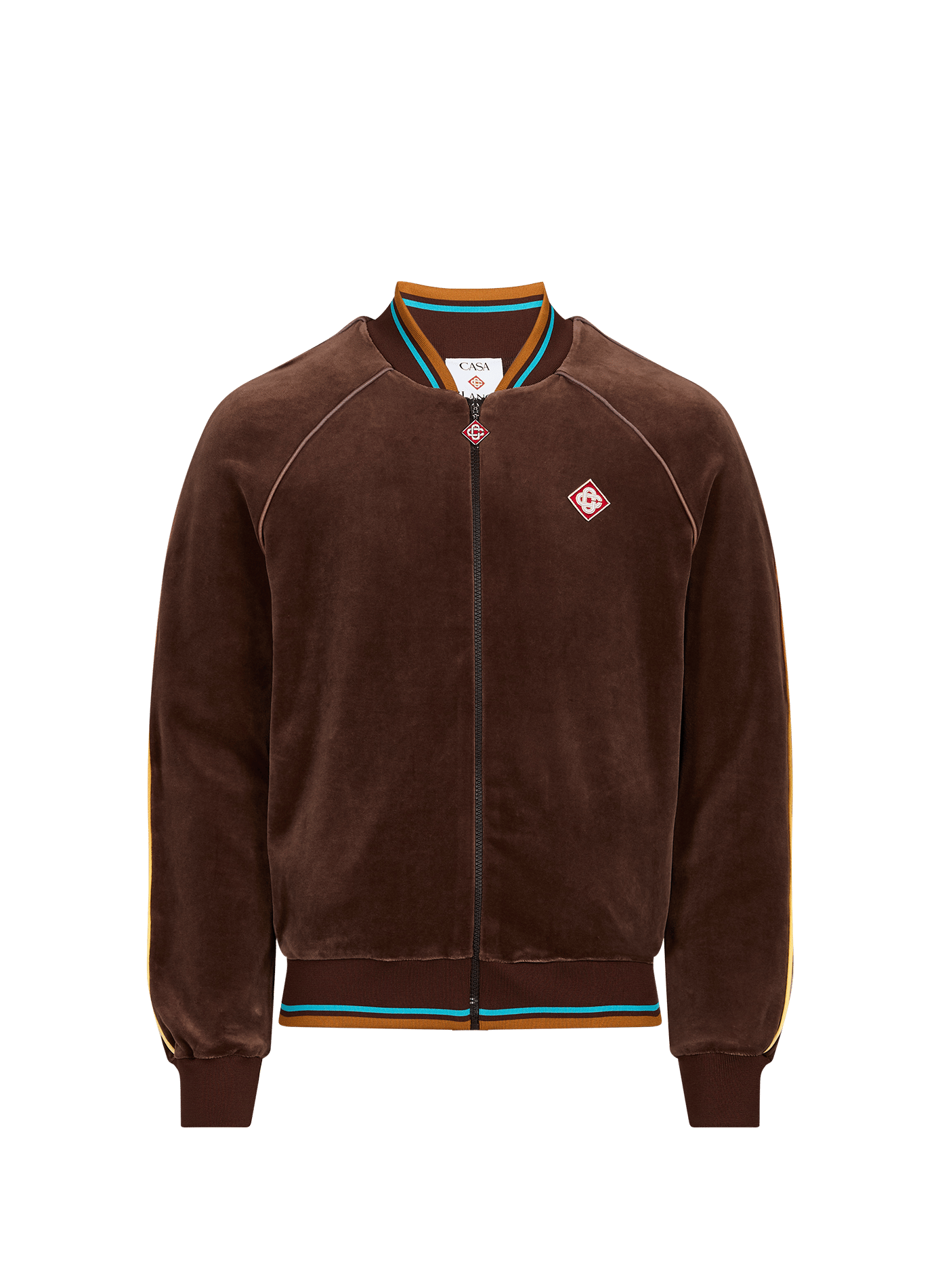 Samt Trainingsjacke aus Baumwollmischgewebe CASABLANCA PARIS Braun