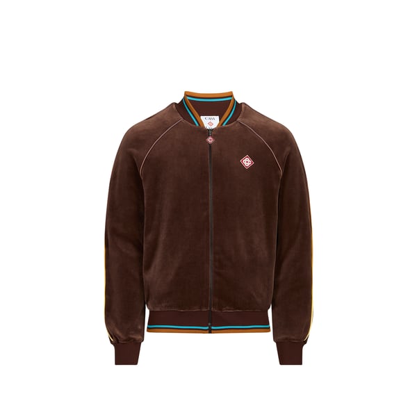 Veste de survêtement velours en coton mélangé Veste de survêtement velours en coton mélangé