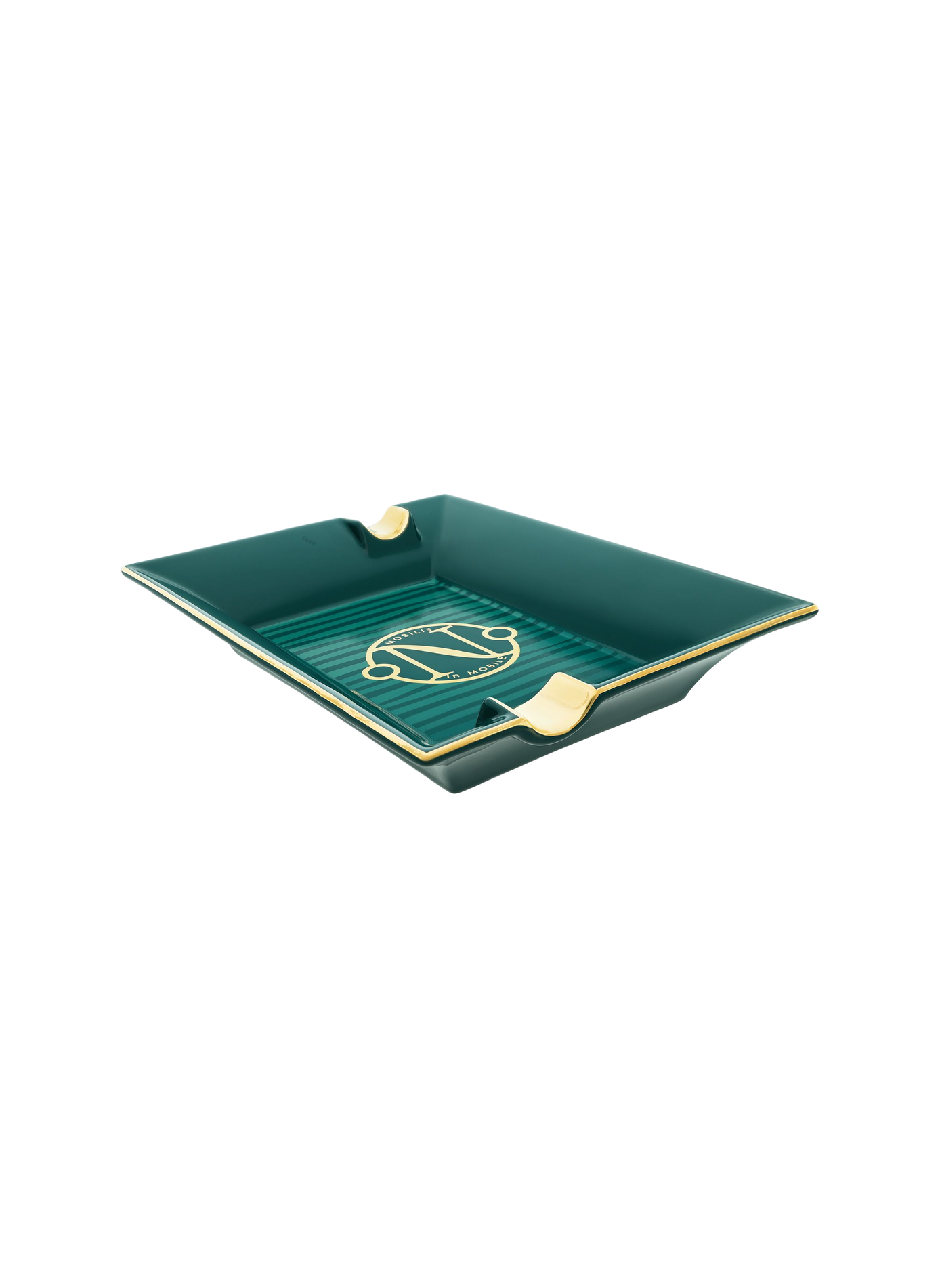 Ashtray 20,000 Leagues Under the Sea in porcelain S.T. DUPONT Green