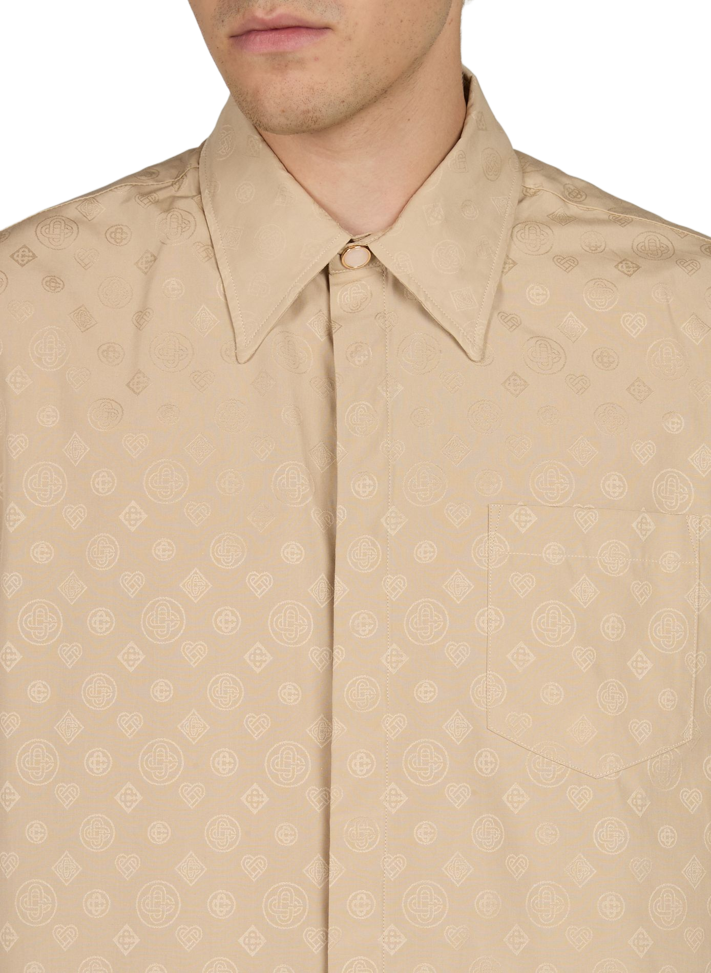 Jacquard straight shirt CASABLANCA PARIS Brown
