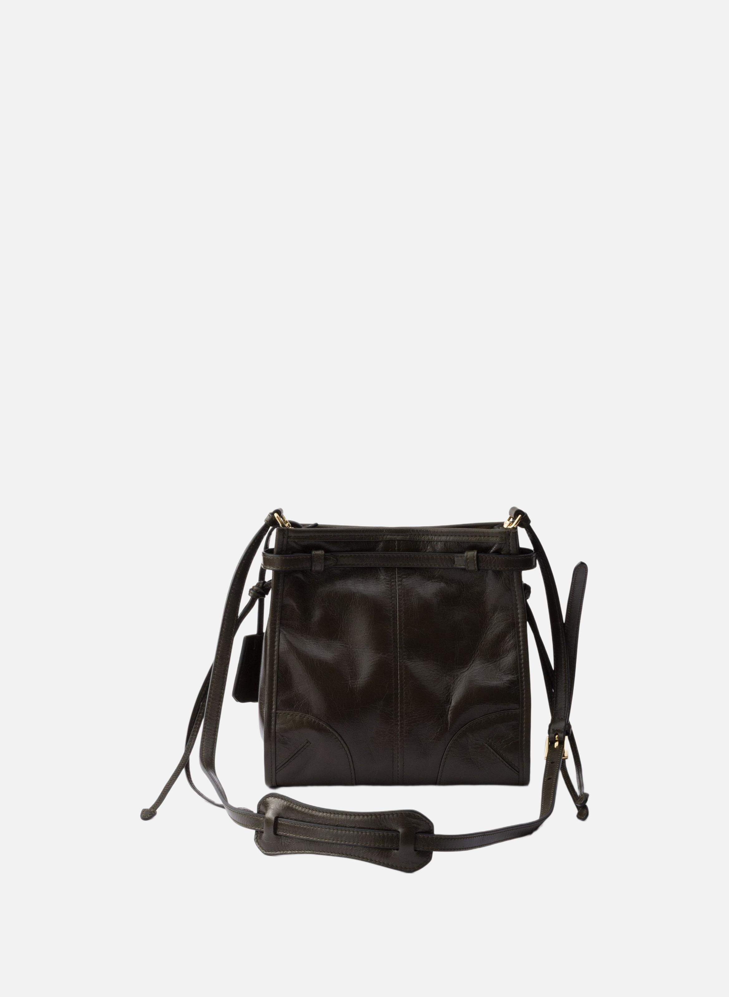 Mini sac porté épaule prada bonnie en cuir PRADA Vert