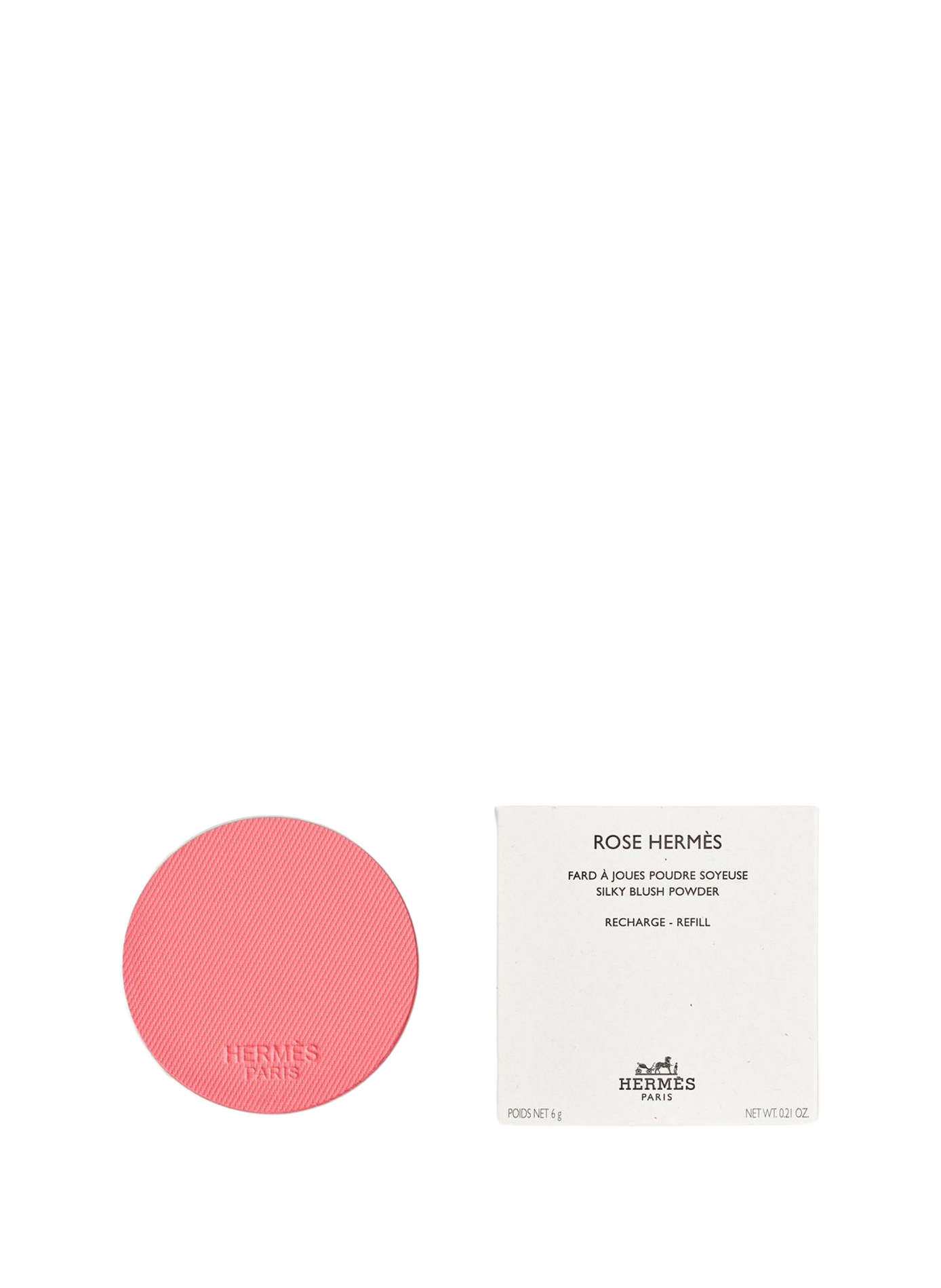 Roze Hermès, navulling voor zijdezachte blush, Roze Wang HERMÈS Rose pommette