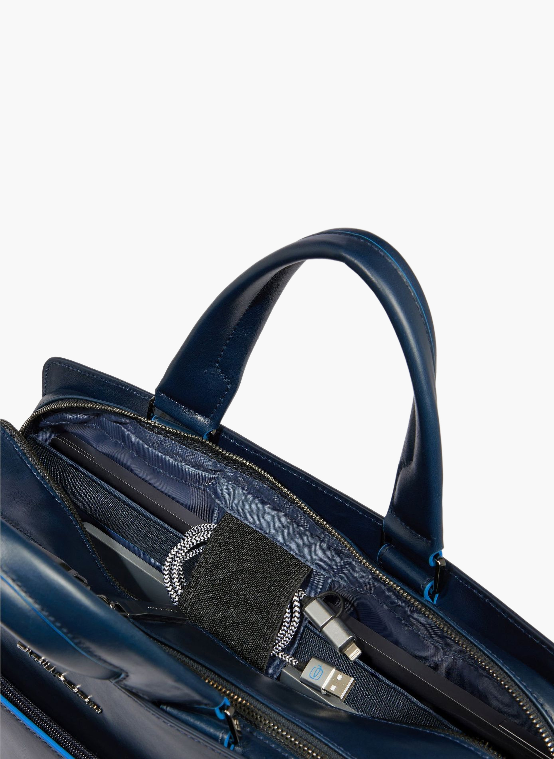 Sac d'ordinateur 15,6" personnalisable PIQUADRO Bleu