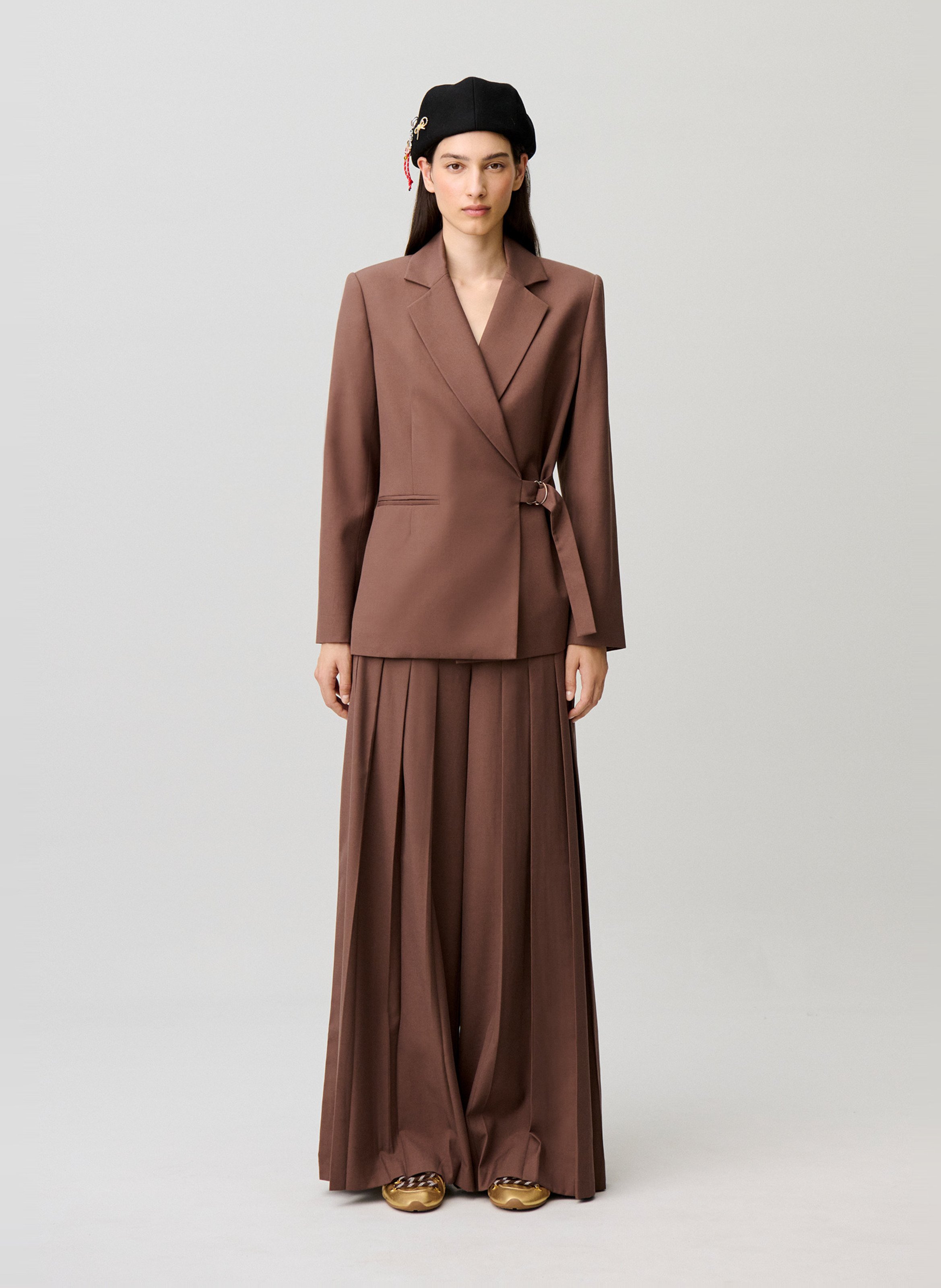 Veste de blazer cintrée CLAUDIE PIERLOT Marron