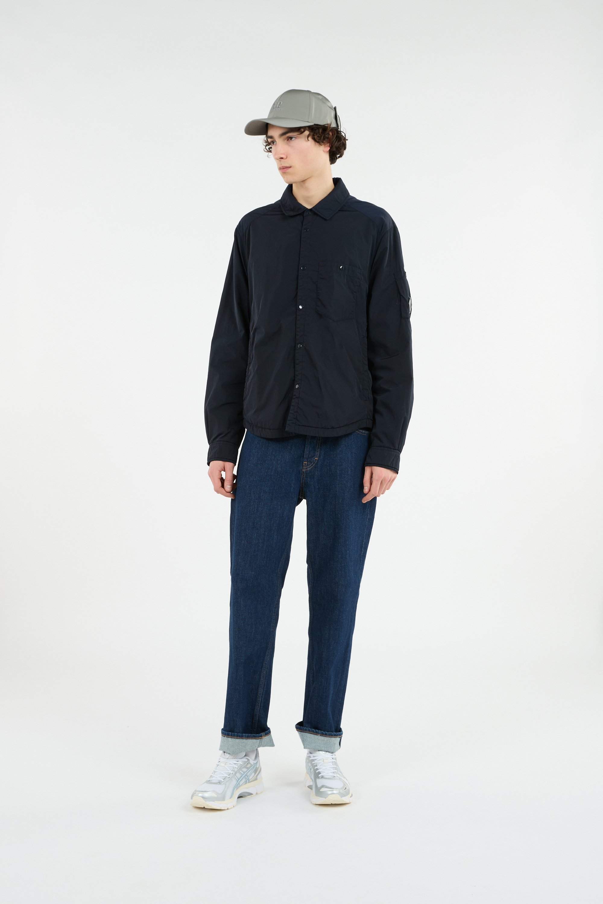 Veste chrome-r padded lens overshirt CP COMPANY Bleu
