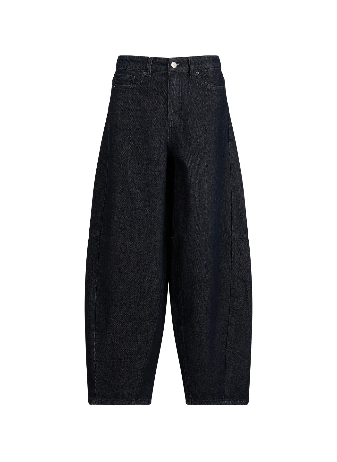 Jean barrel Elsa en denim de coton mélangé OBJECT Bleu