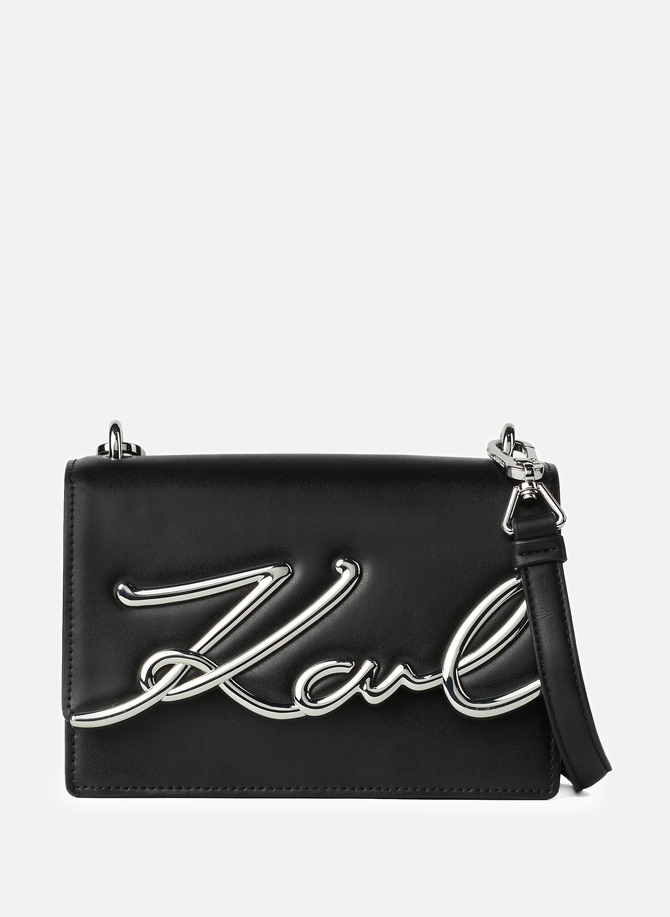 K/Signature leather bag KARL LAGERFELD