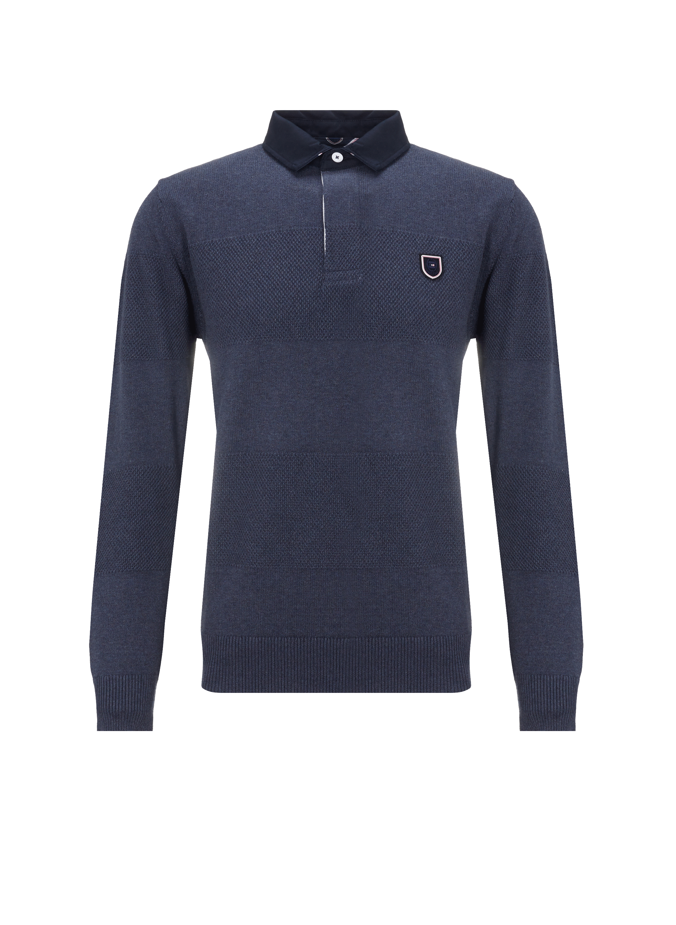 Polo manches longues en coton piqué