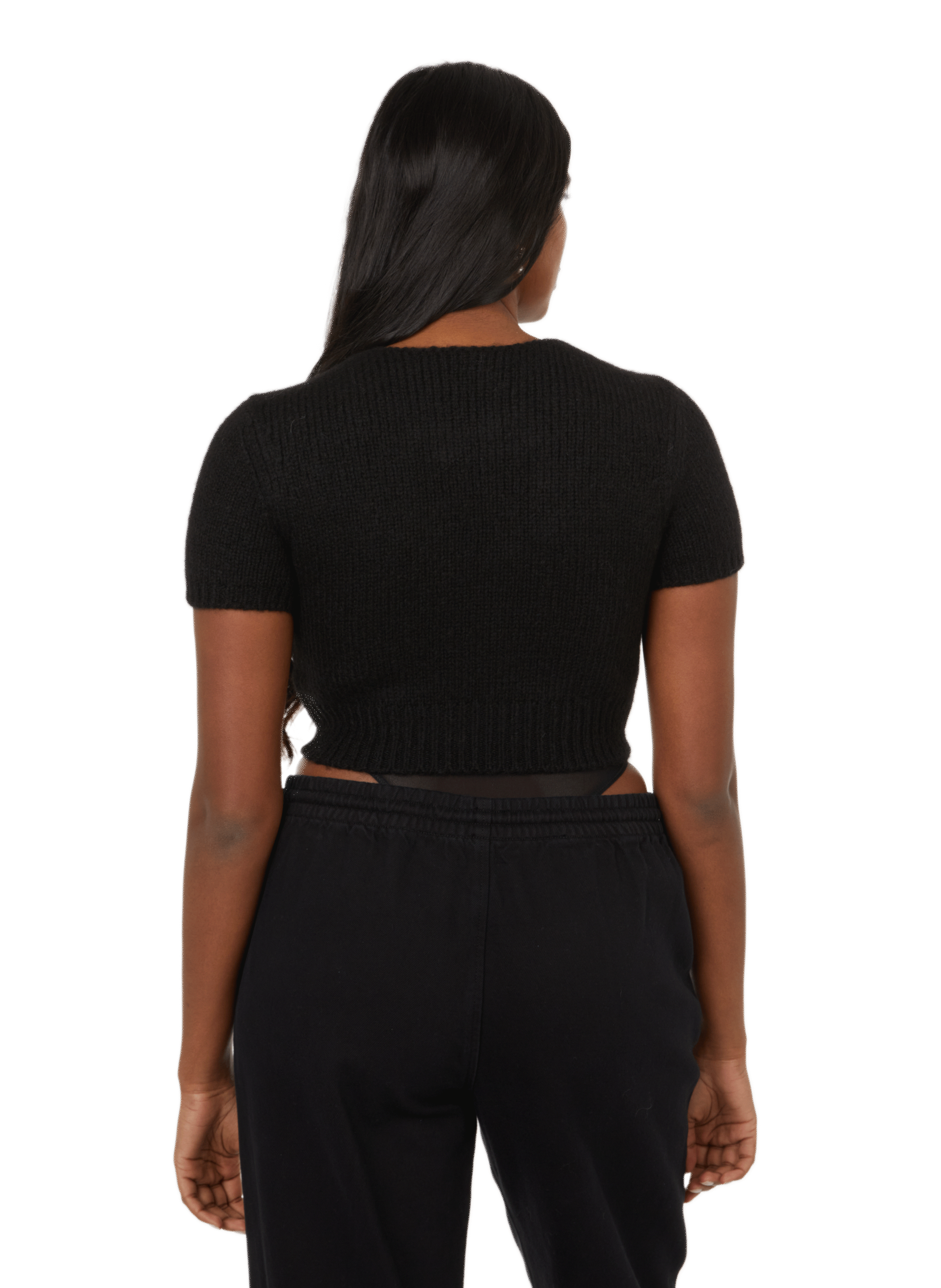 Pull cropped en laine  ALEXANDER WANG Noir