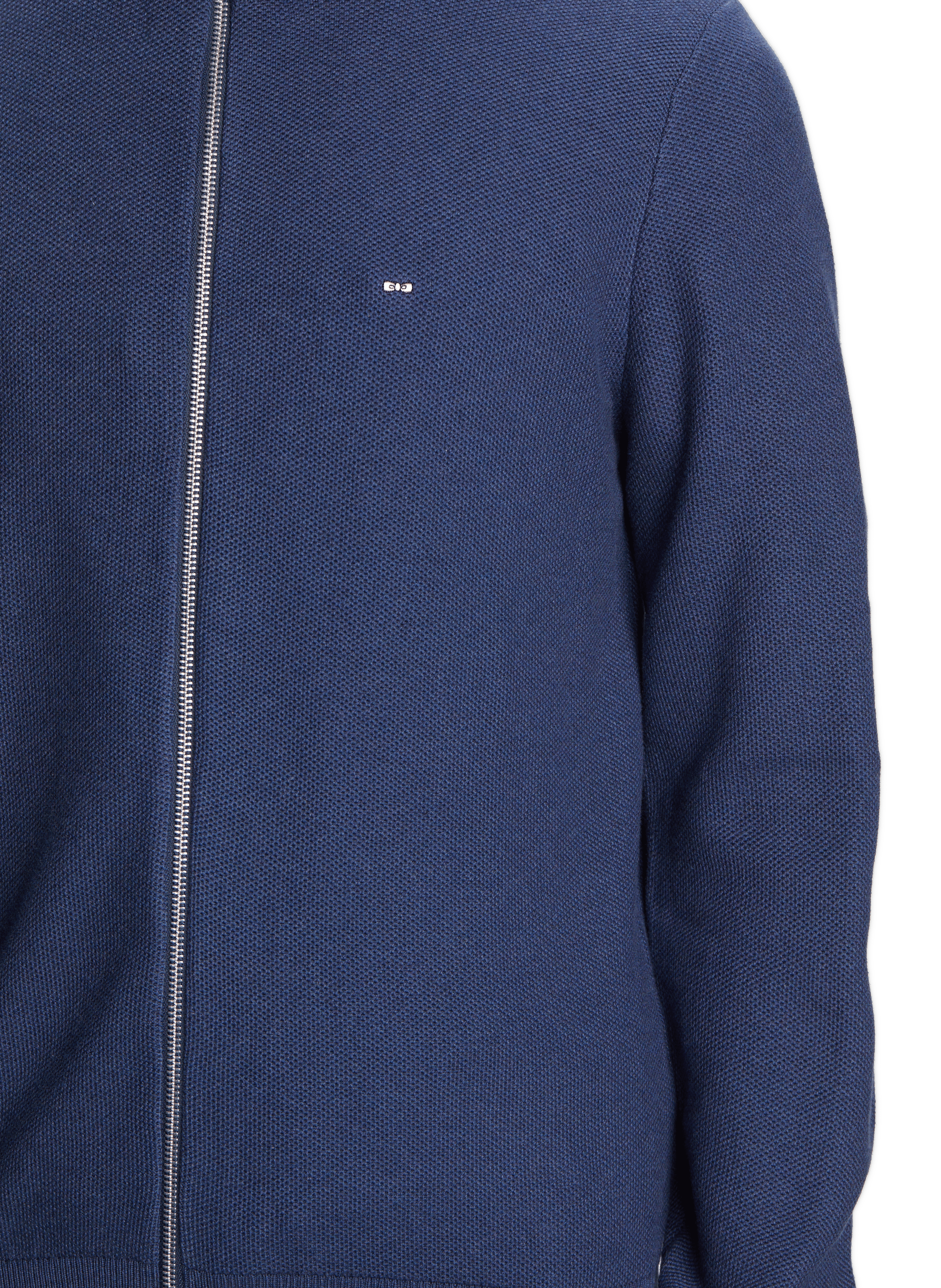 Cotton zip-up cardigan EDEN PARK Blue