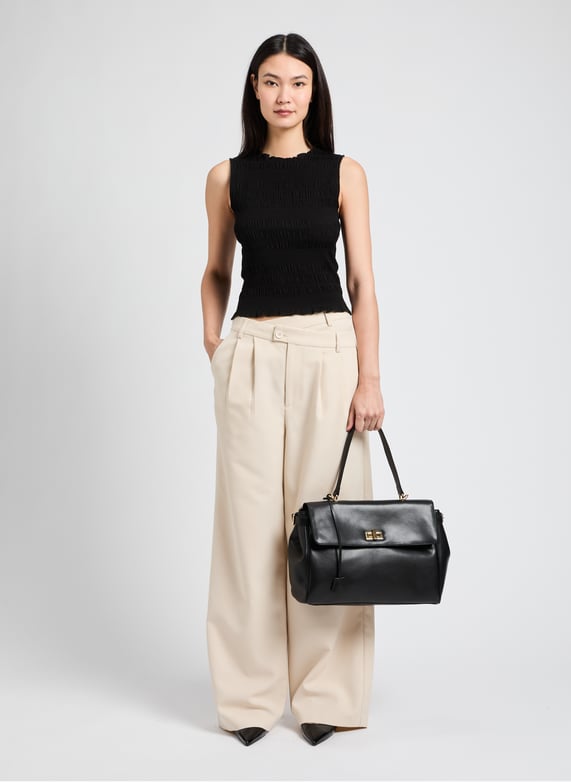 Sac à main Felly en cuir  | Noir by SAISON 1865 Sac à main Felly en cuir  Noir