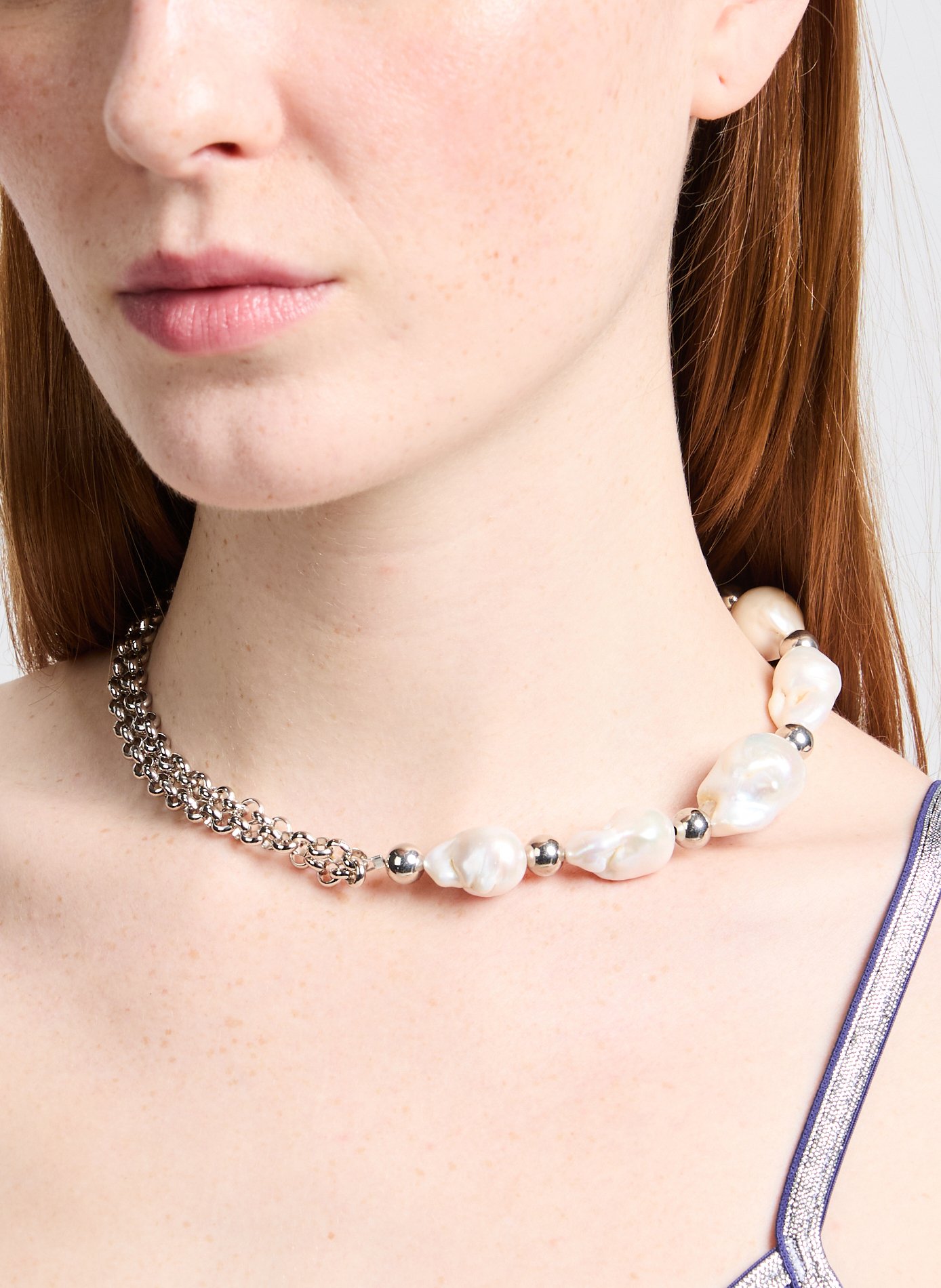 Collier à perles  JUSTINE CLENQUET Argent