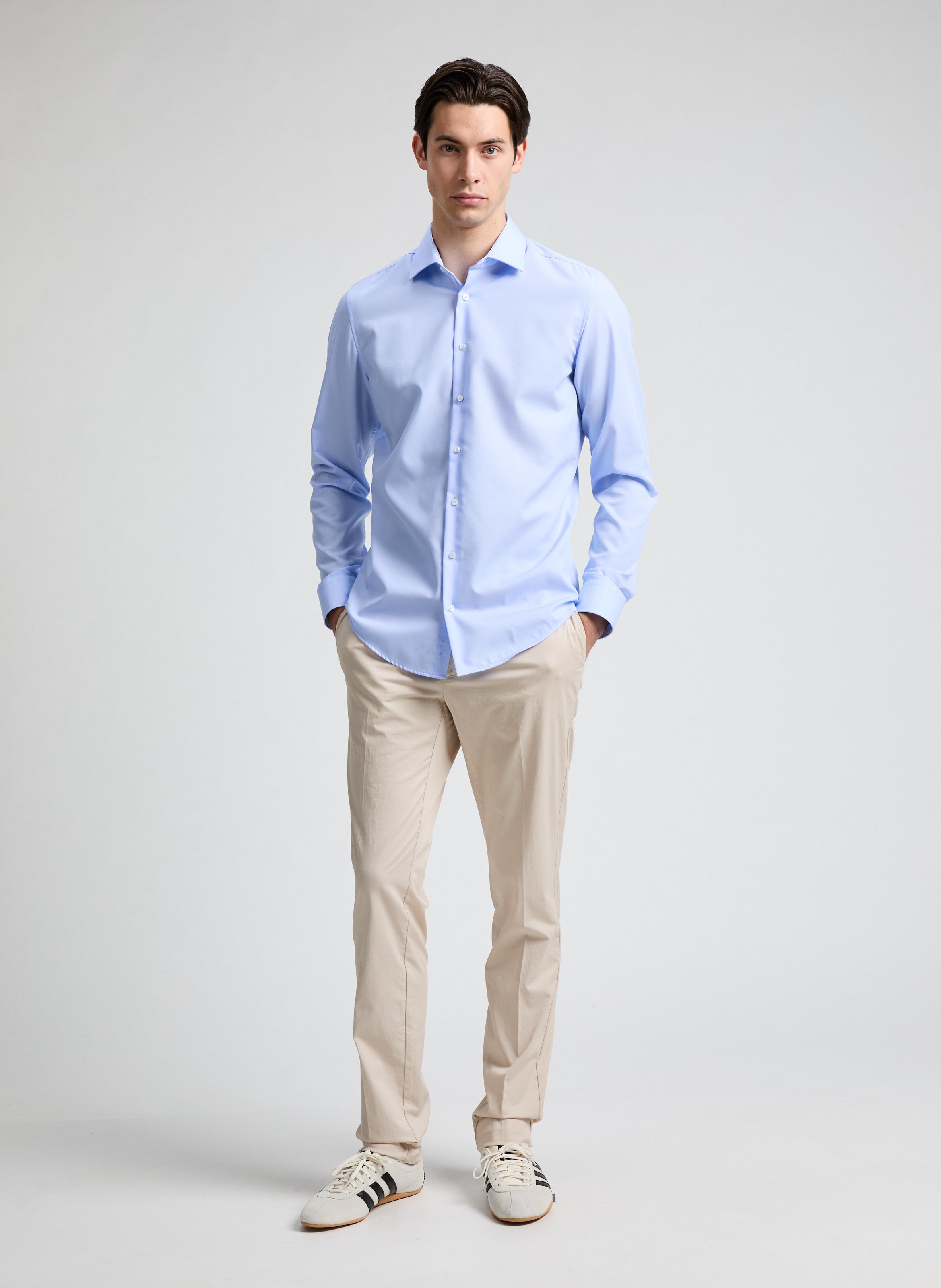 Chemise slim en coton SEIDENSTICKER Bleu