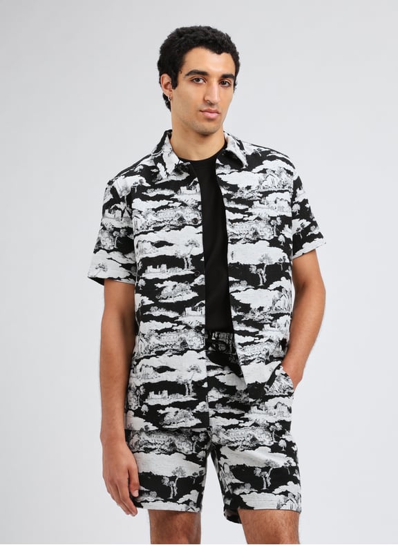 Printed shirt Black by LES DEUX LES DEUX Printed shirt Black