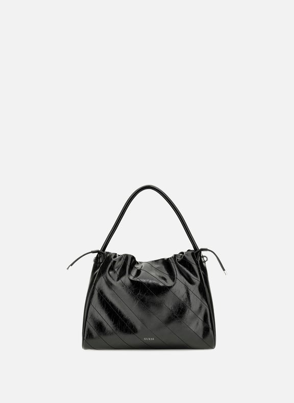 Sac à main verni Amys Noir by GUESS GUESS Sac à main verni Amys Noir