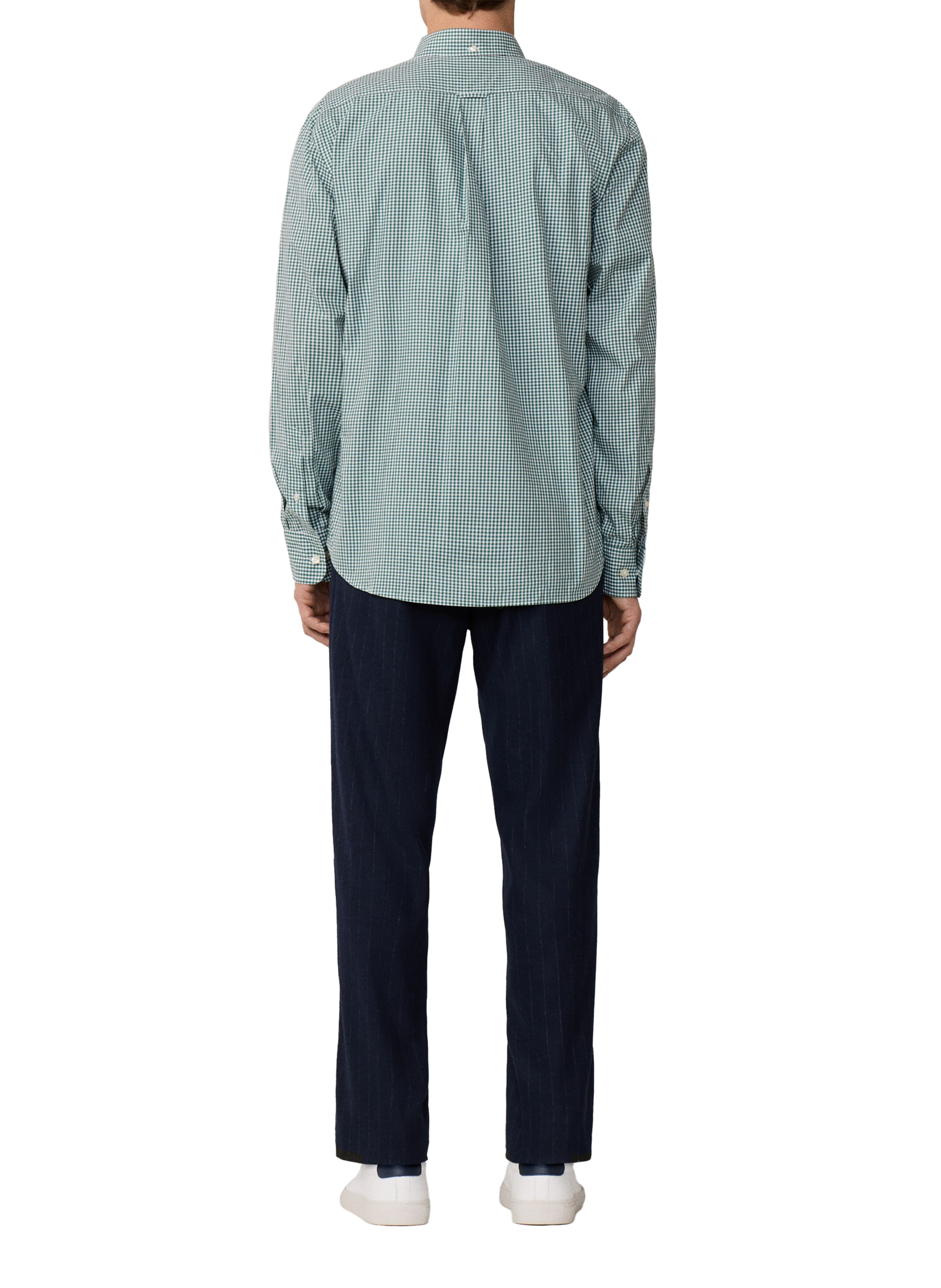 Chemise à carreaux vichy en popeline de coton FACONNABLE Vert