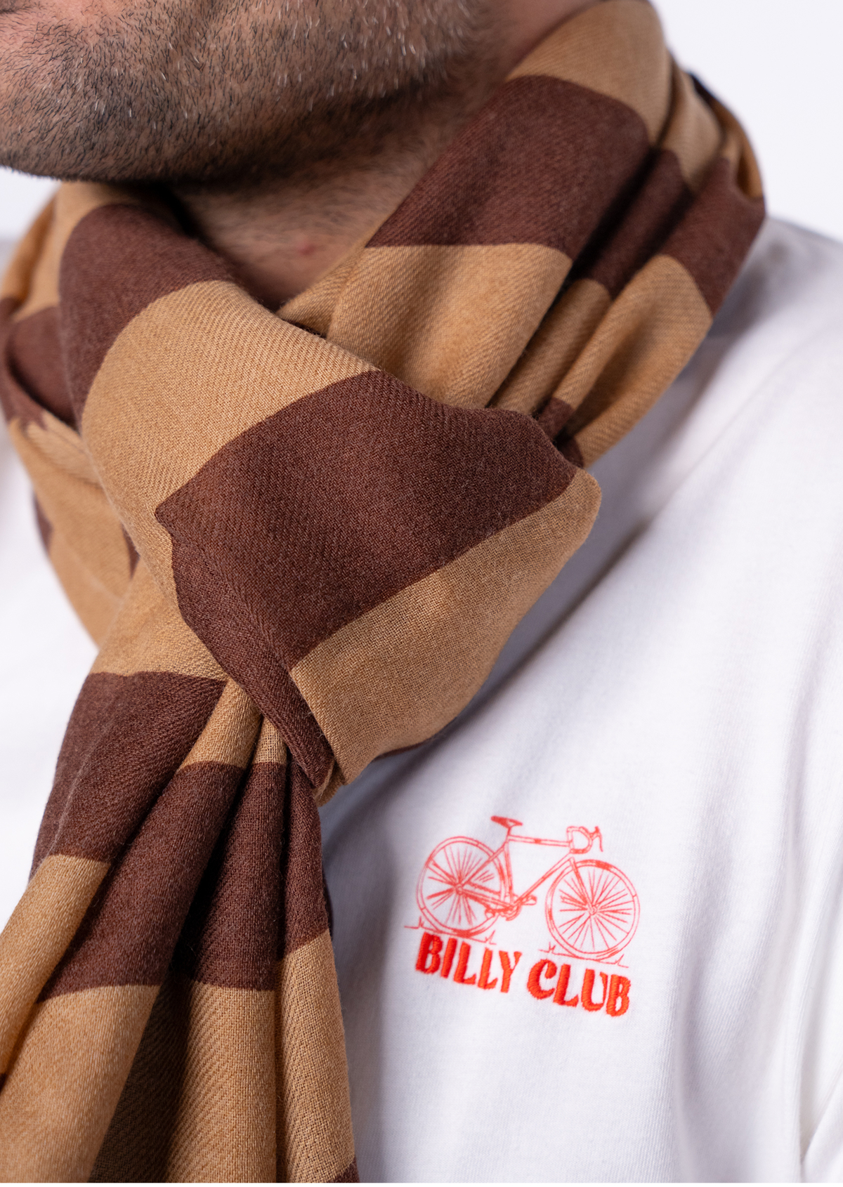 Foulard en laine BILLYBELT Marron