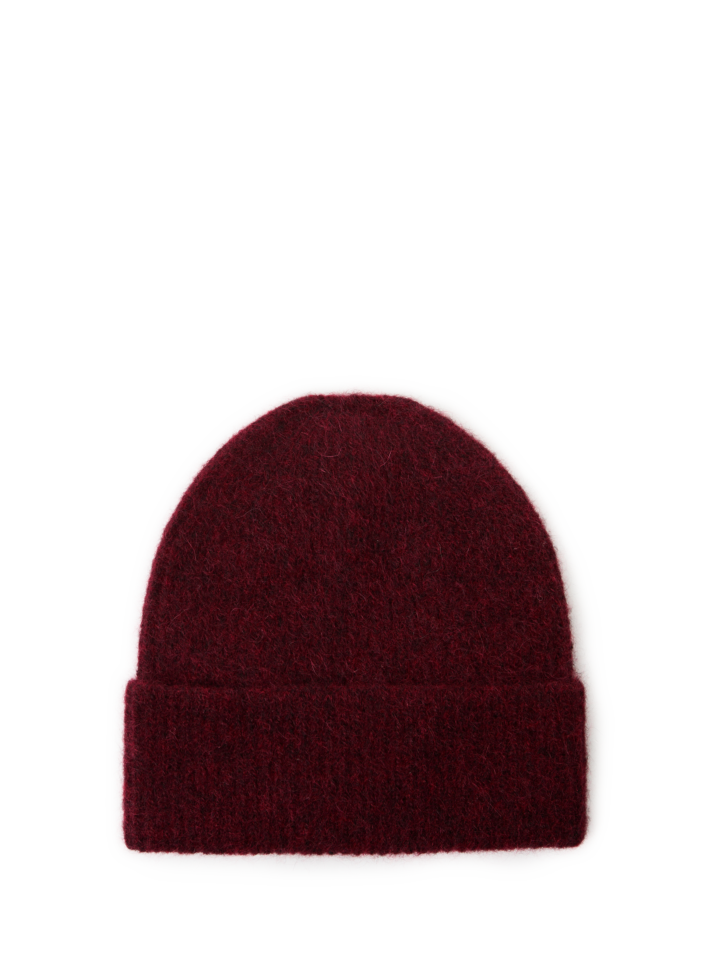 SAISON 1865 Bonnet à large revers en mohair mélangé Rouge