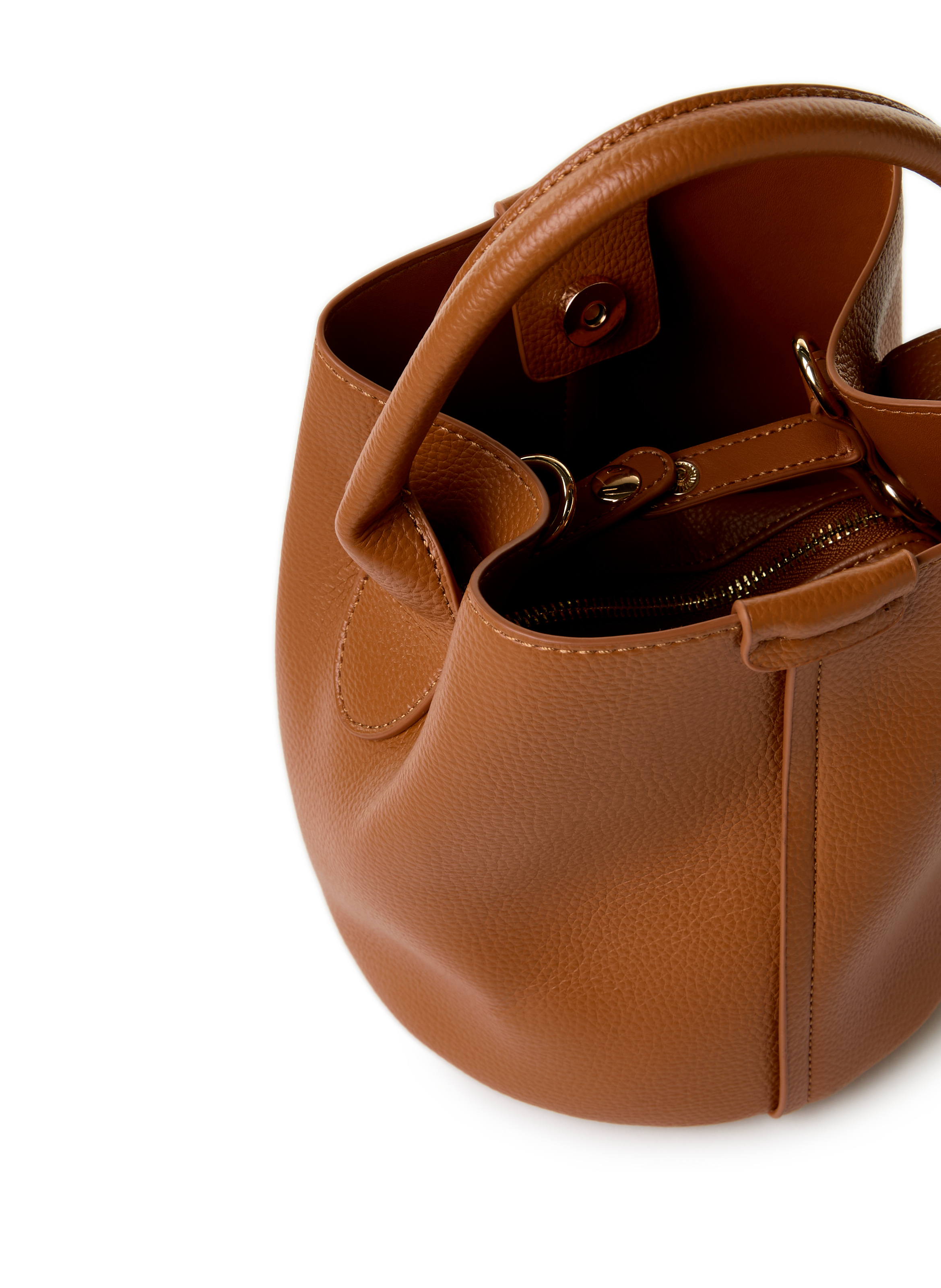 Sac sceau craquelé AU PRINTEMPS PARIS Marron