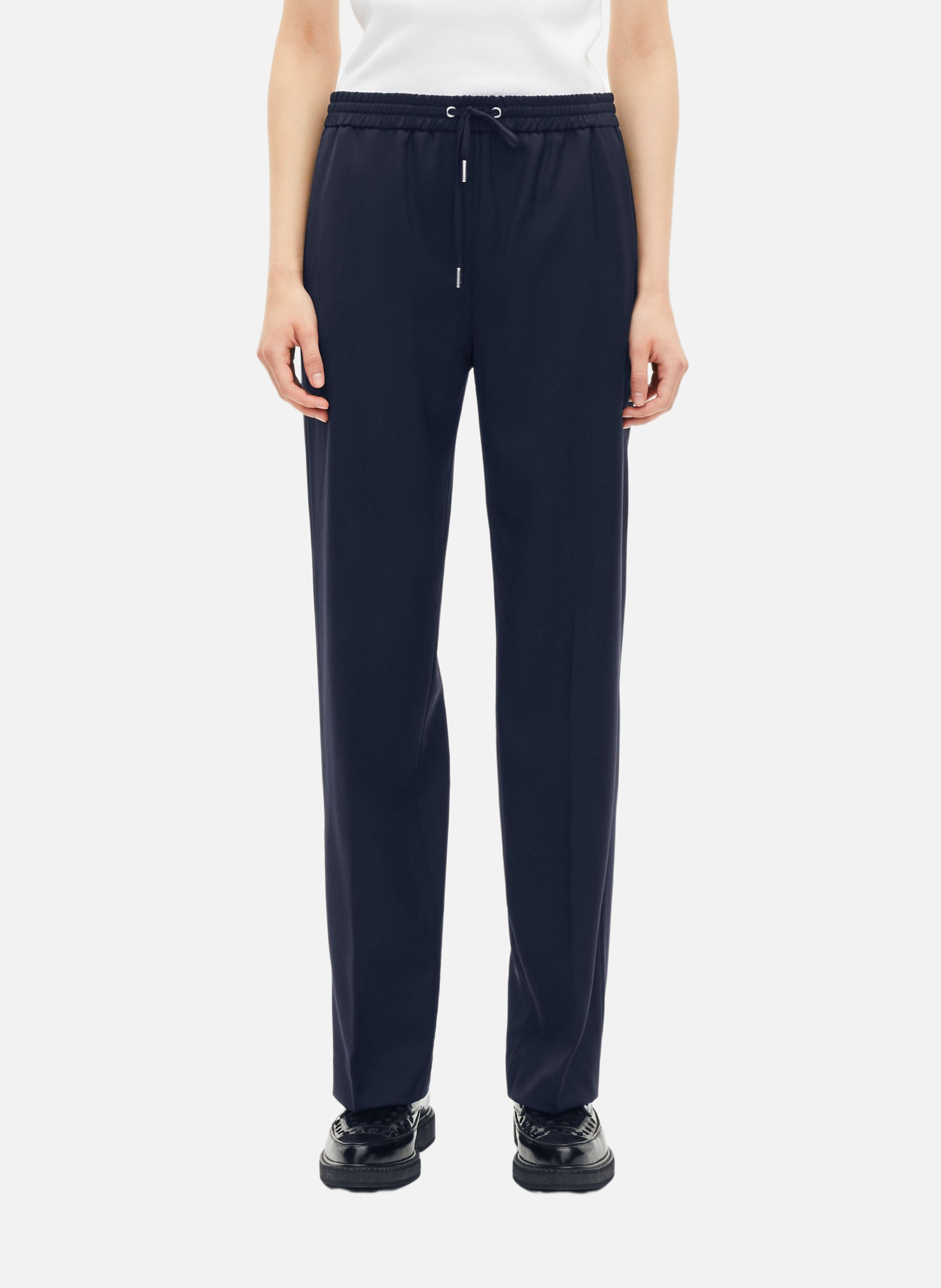 Pantalon droit en laine THE KOOPLES Bleu