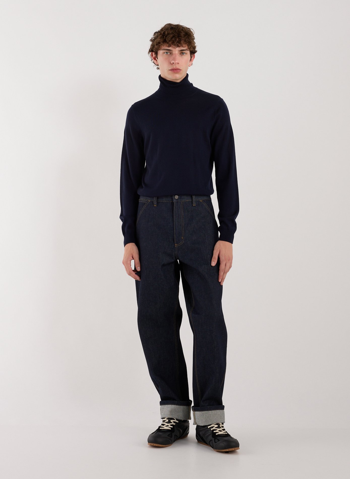 Pull col roulé en laine CLOSED Bleu