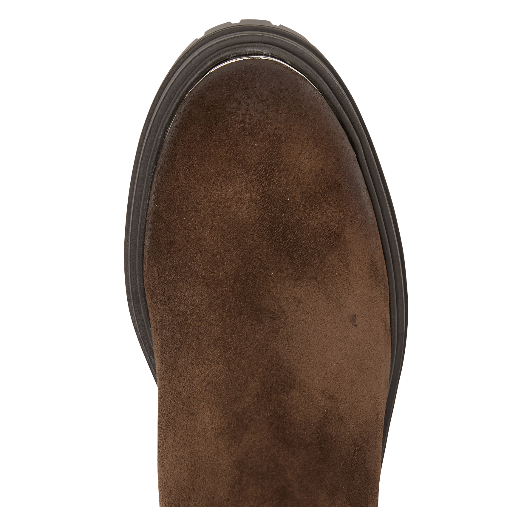 Bottines chelsea en cuir velours IKKS Marron