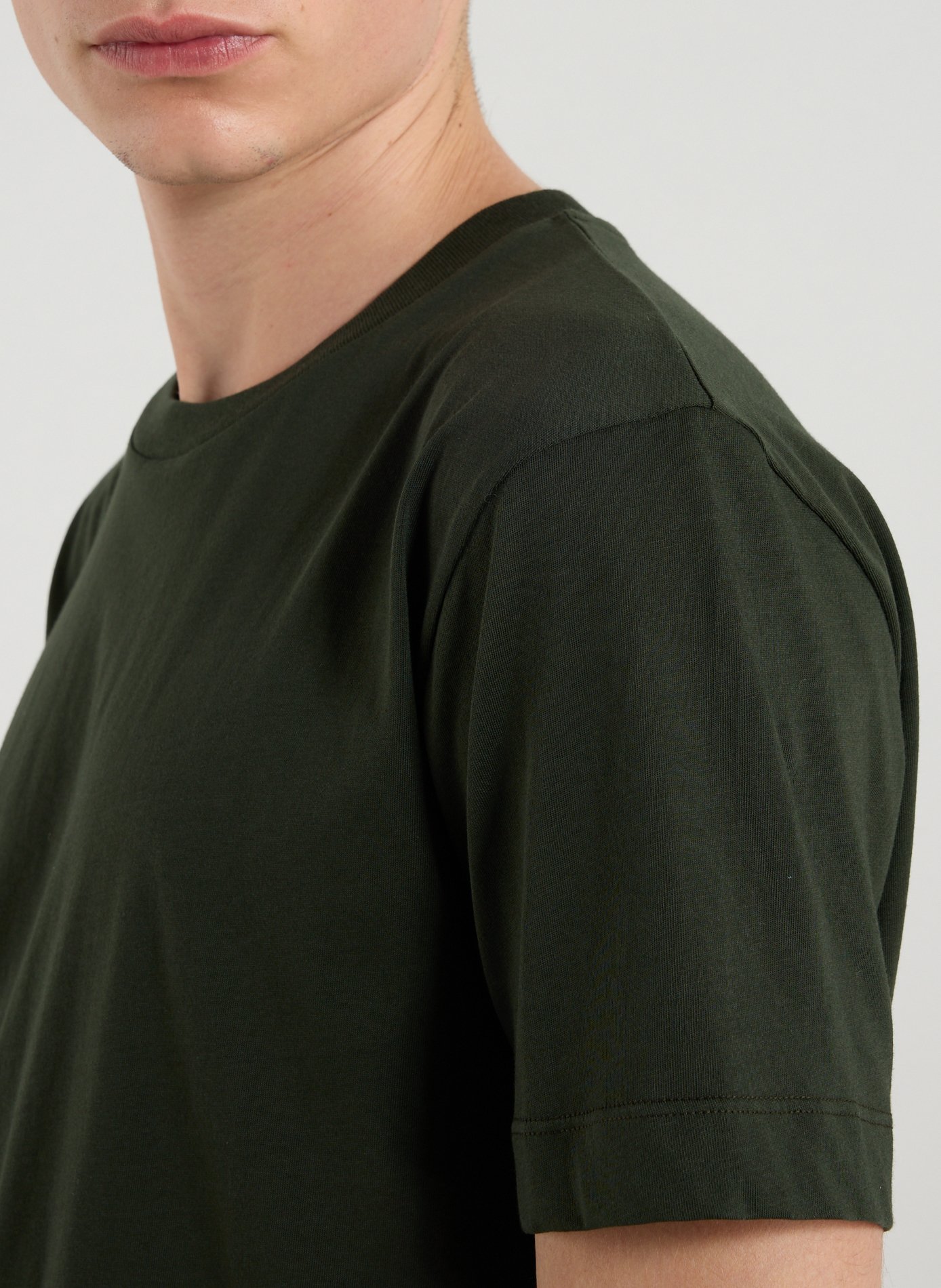 Organic cotton round-neck T-shirt AU PRINTEMPS PARIS Green