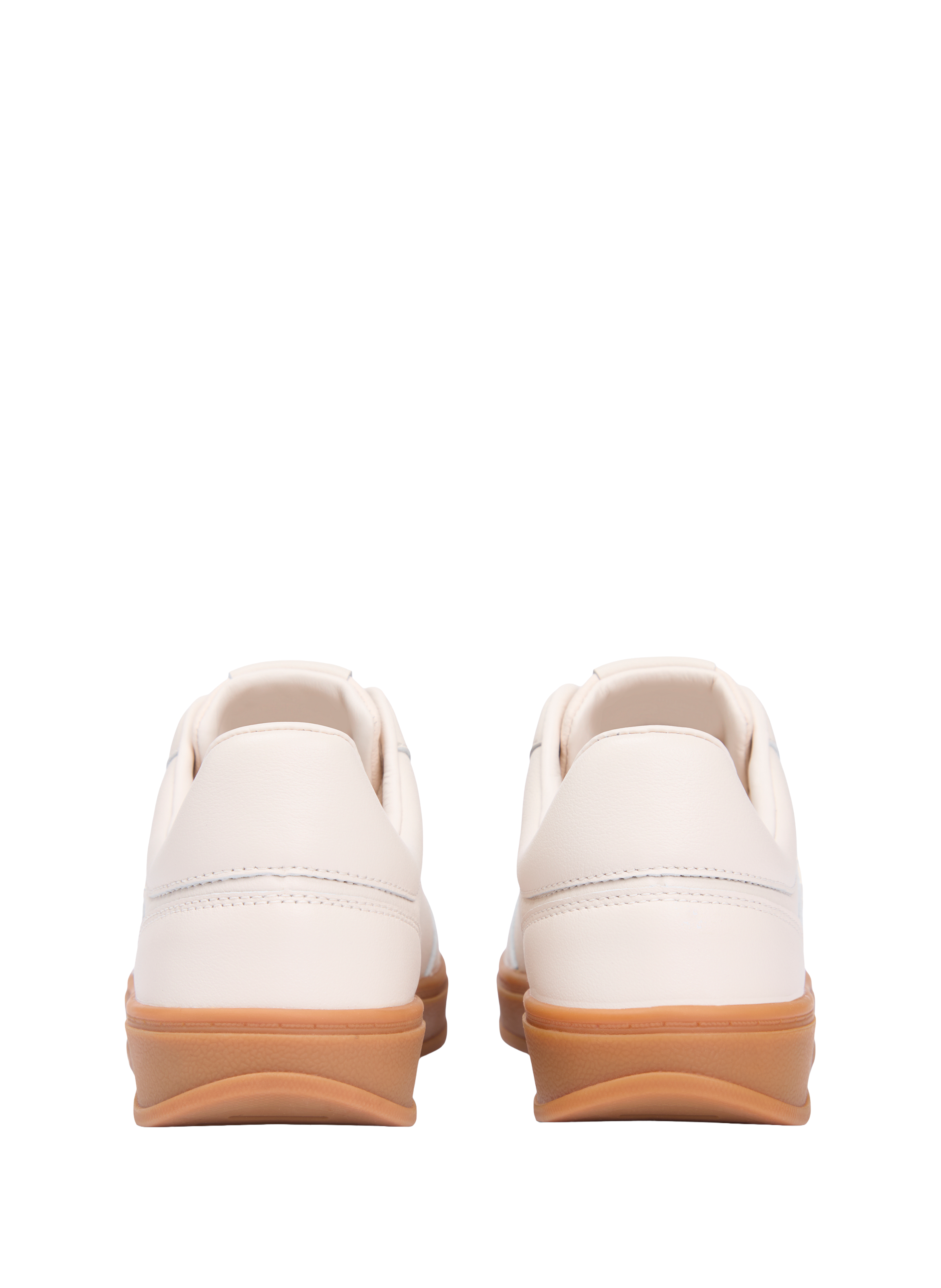 Low lace-up leather sneakers TOMMY HILFIGER Beige