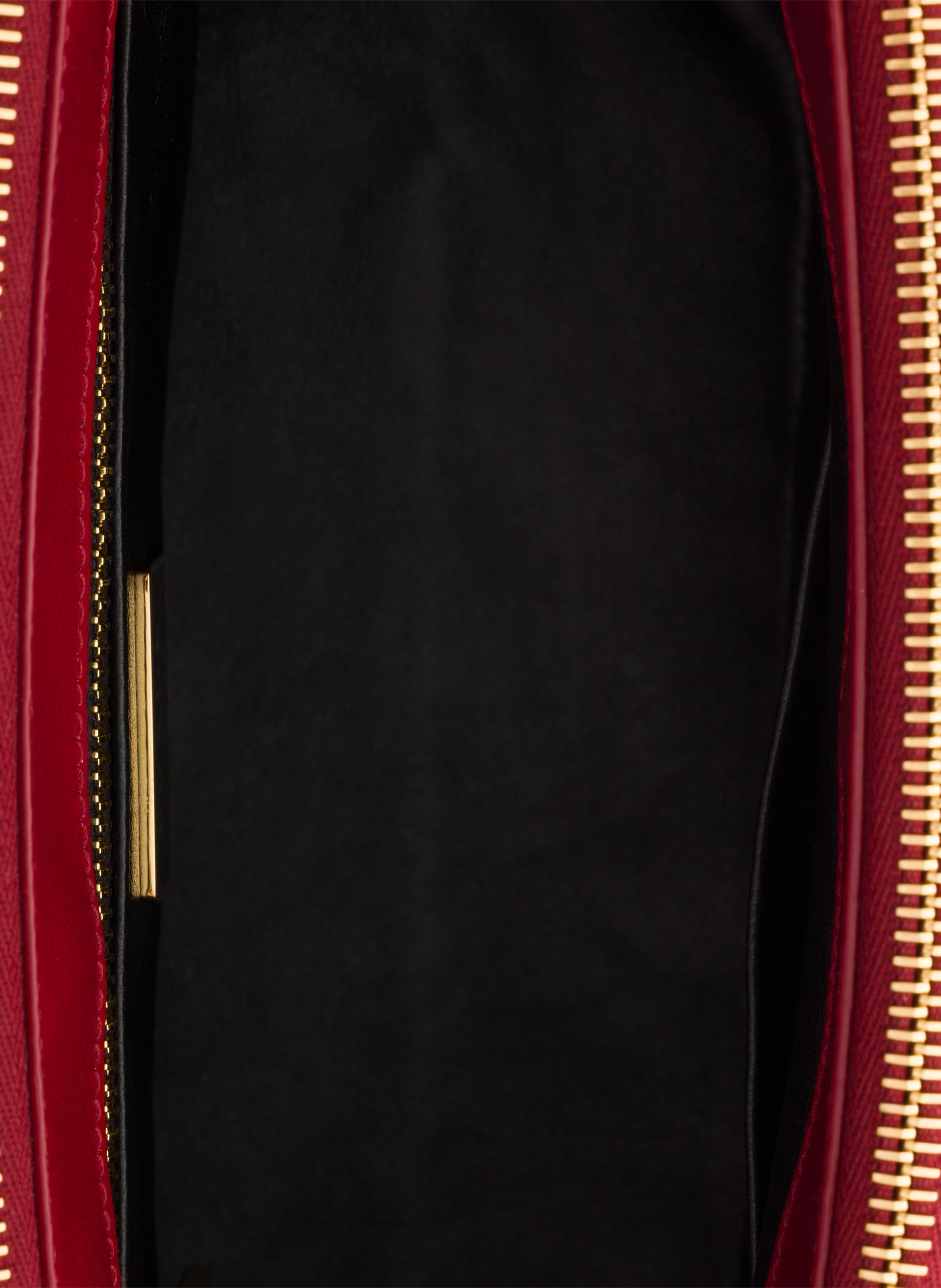 Petit sac prada galleria en cuir saffiano verni PRADA Rouge