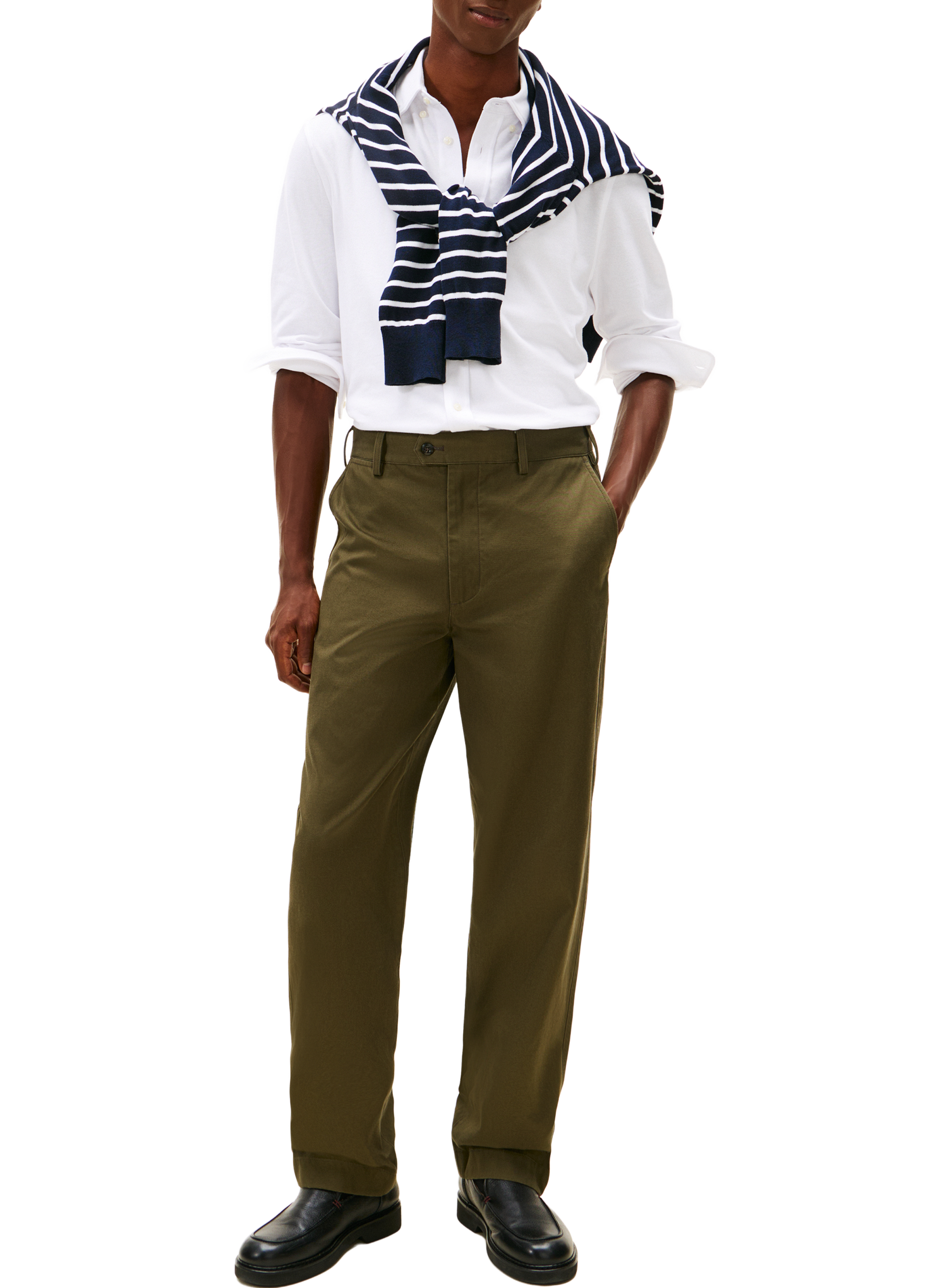 Cotton jersey shirt with logo TOMMY HILFIGER White