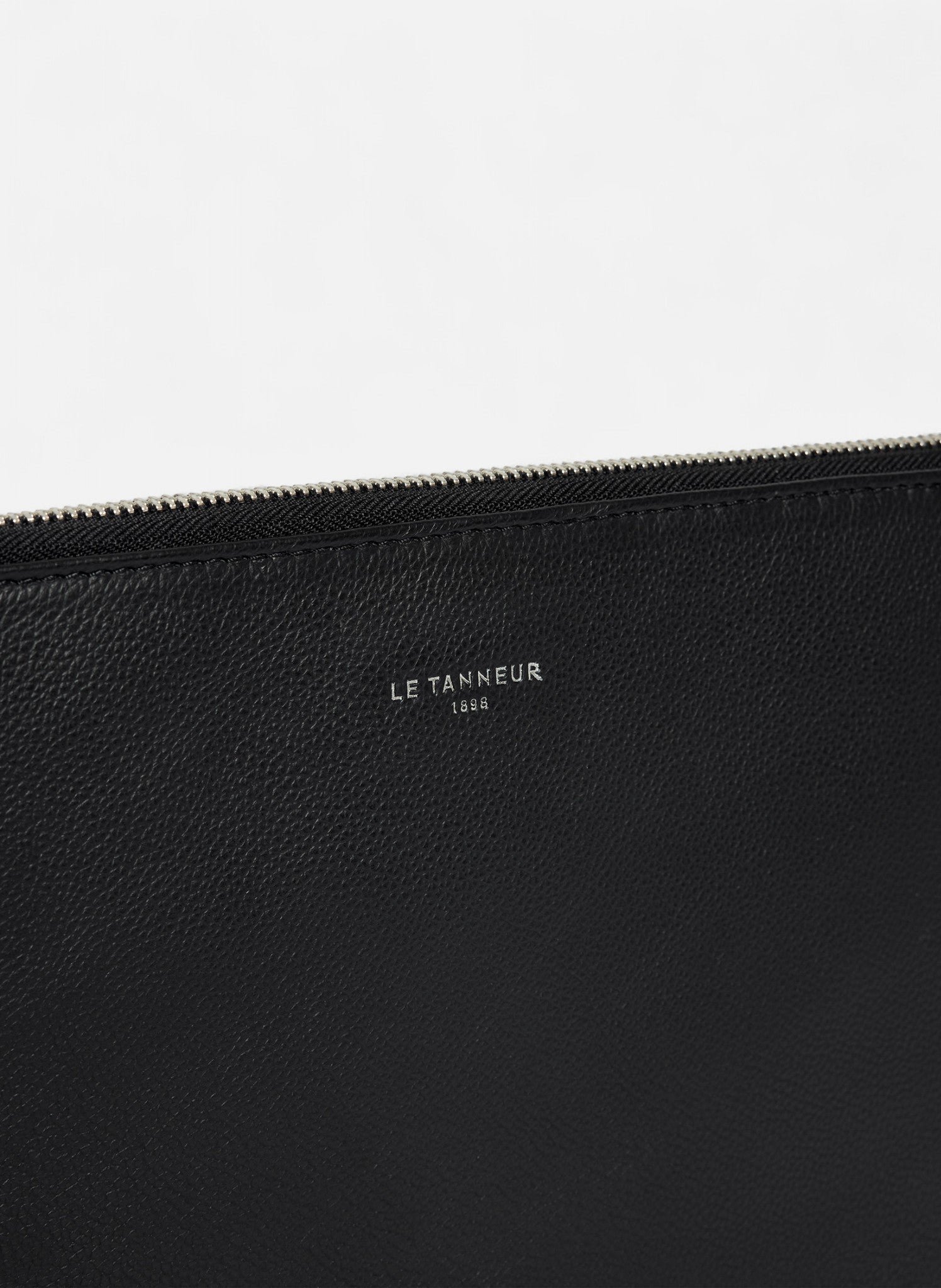 Pochette ordinateur 14" en cuir grainé LE TANNEUR Noir