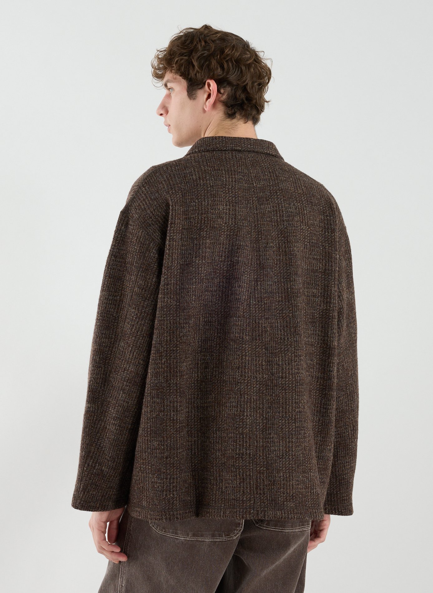 Two-tone wool blazer COMME DES GARCONS HOMME Brown