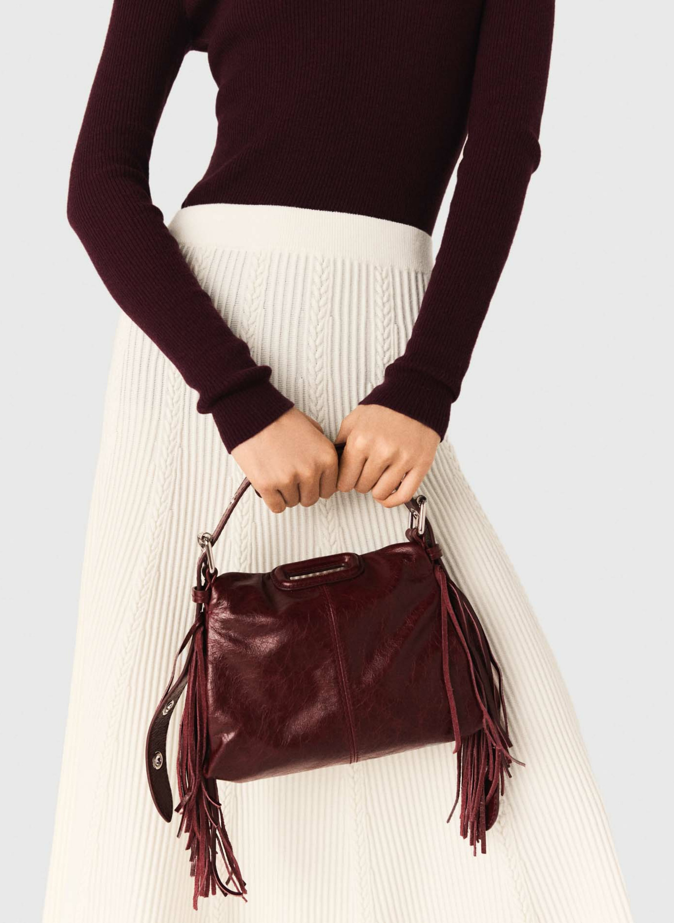 Jupe longue en maille MAJE Beige