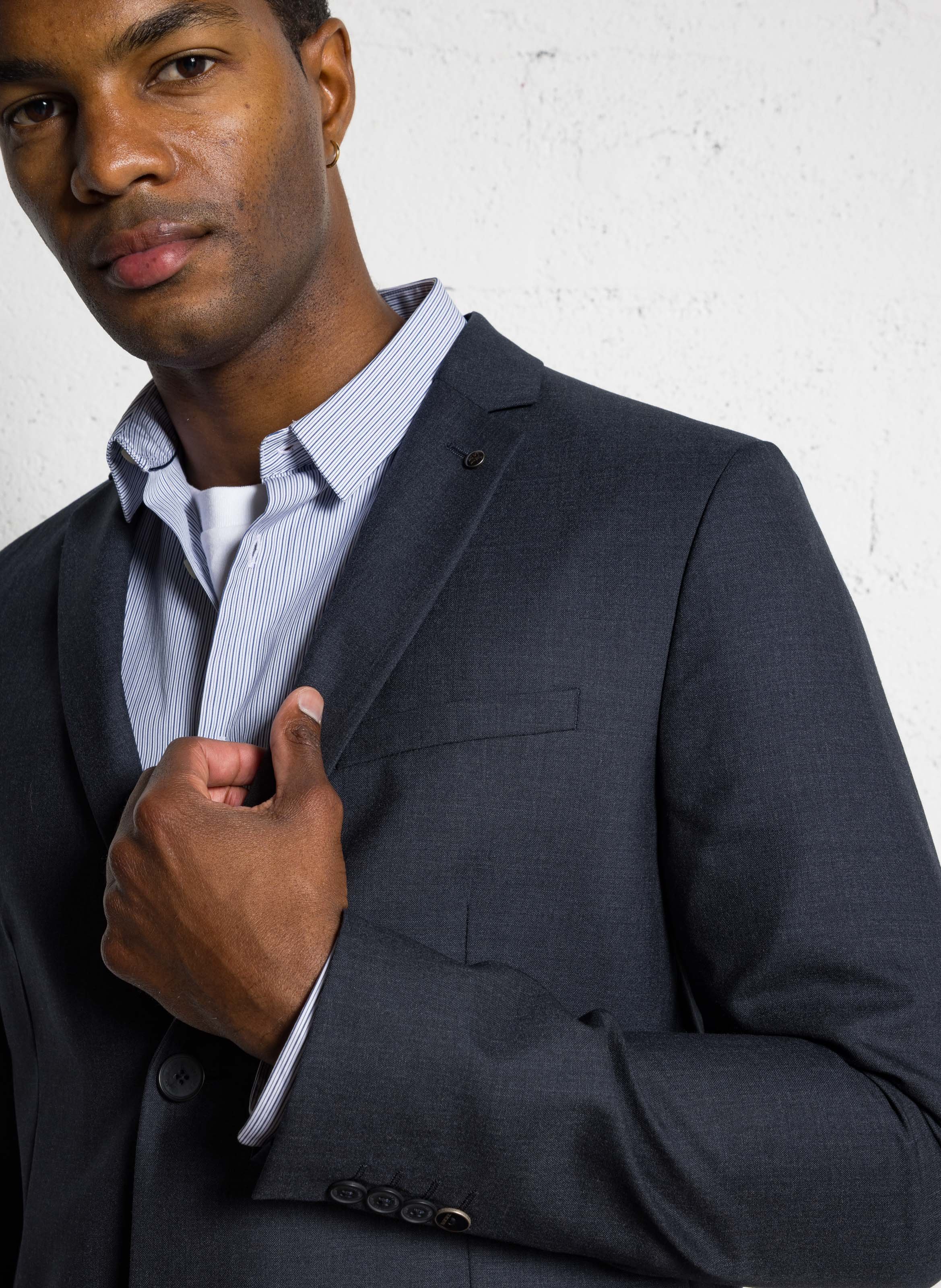 Veste de costume en laine IKKS Bleu