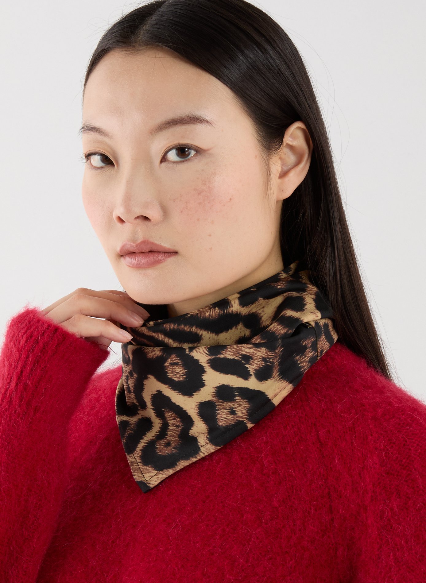 Ocelot Print Neck Warmer GOLDBERGH Multicolour