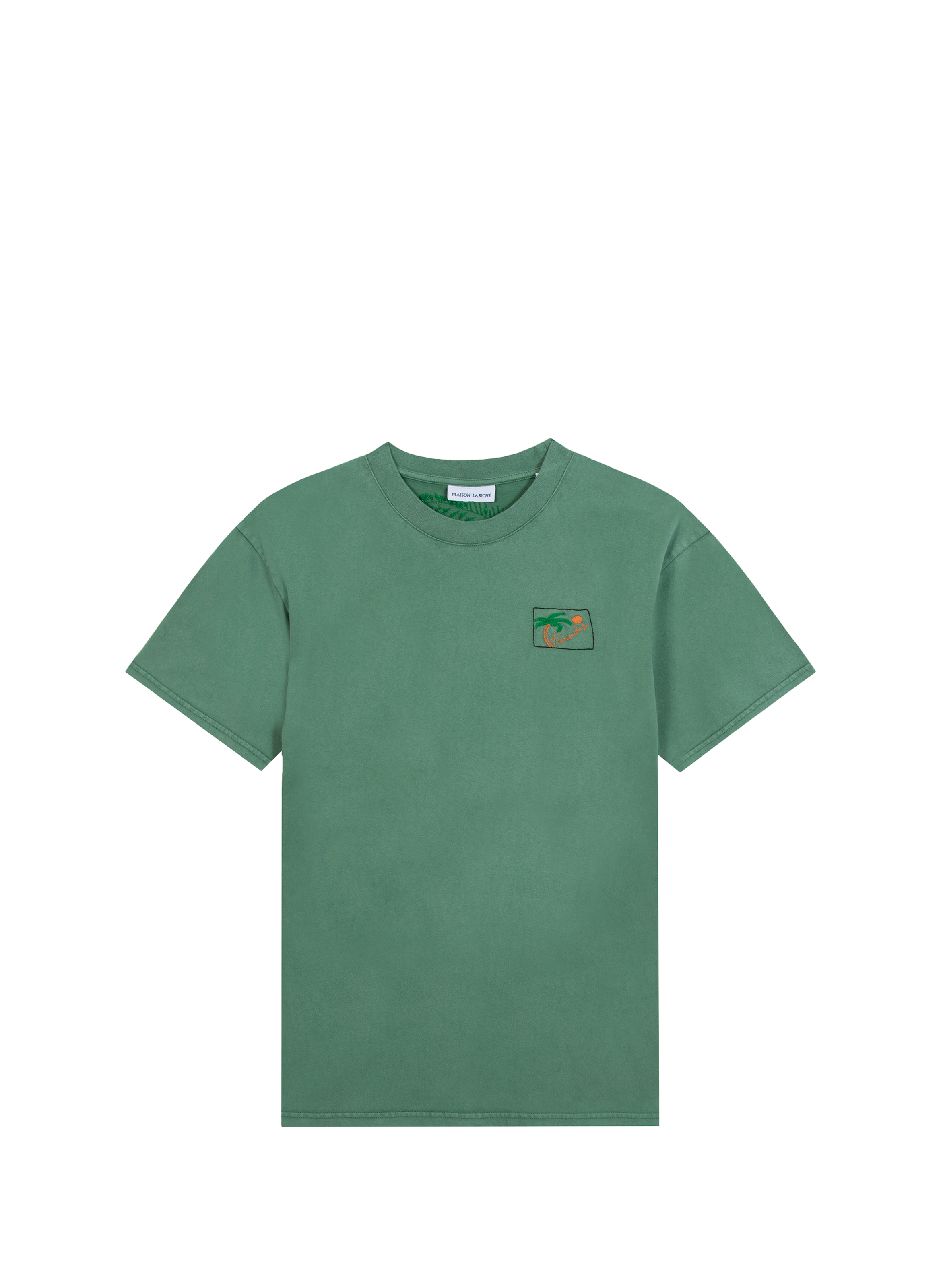 T-shirt Patureau brodé en coton biologique MAISON LABICHE Vert