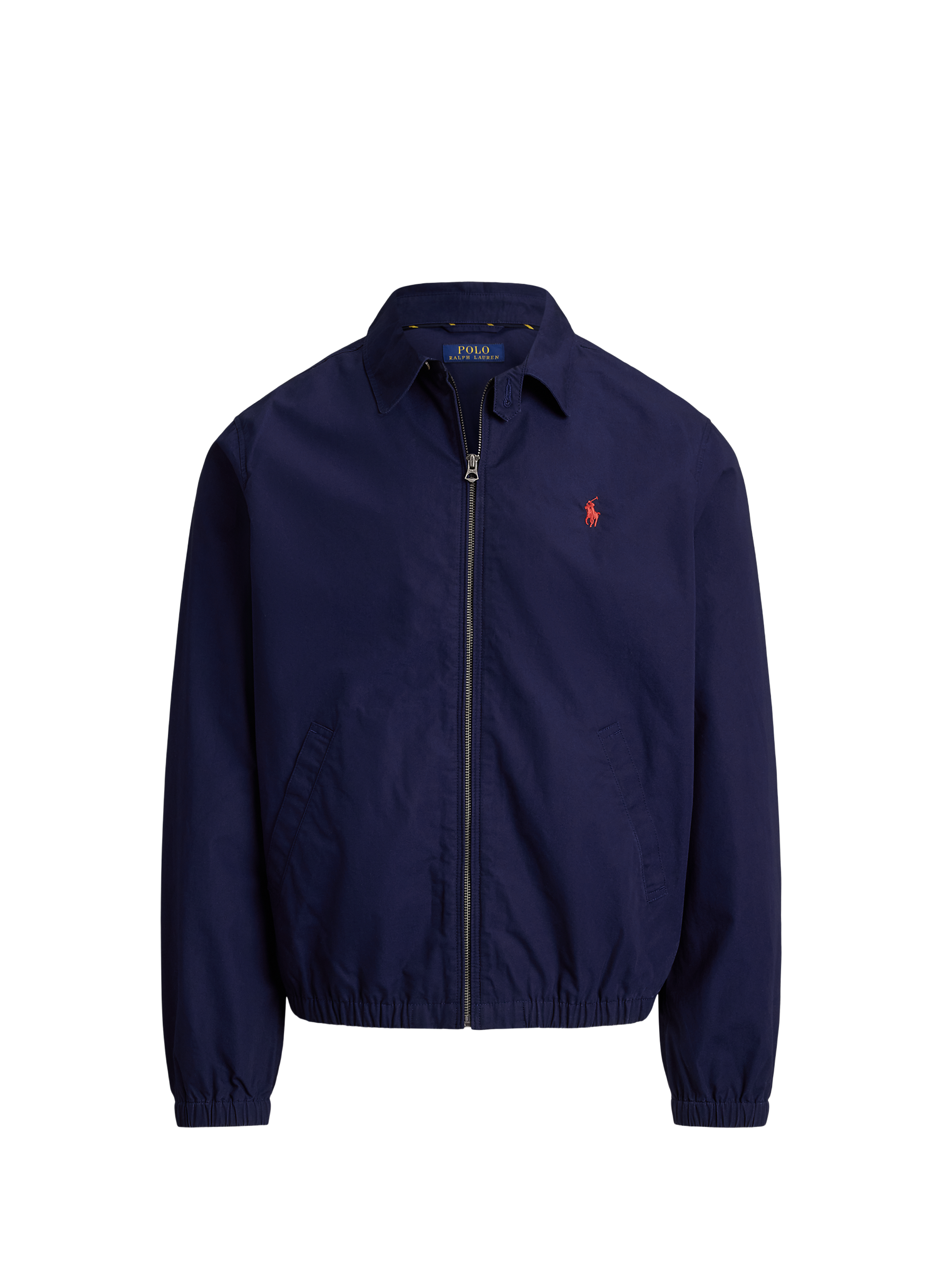 Blouson droit zippé en coton POLO RALPH LAUREN Bleu