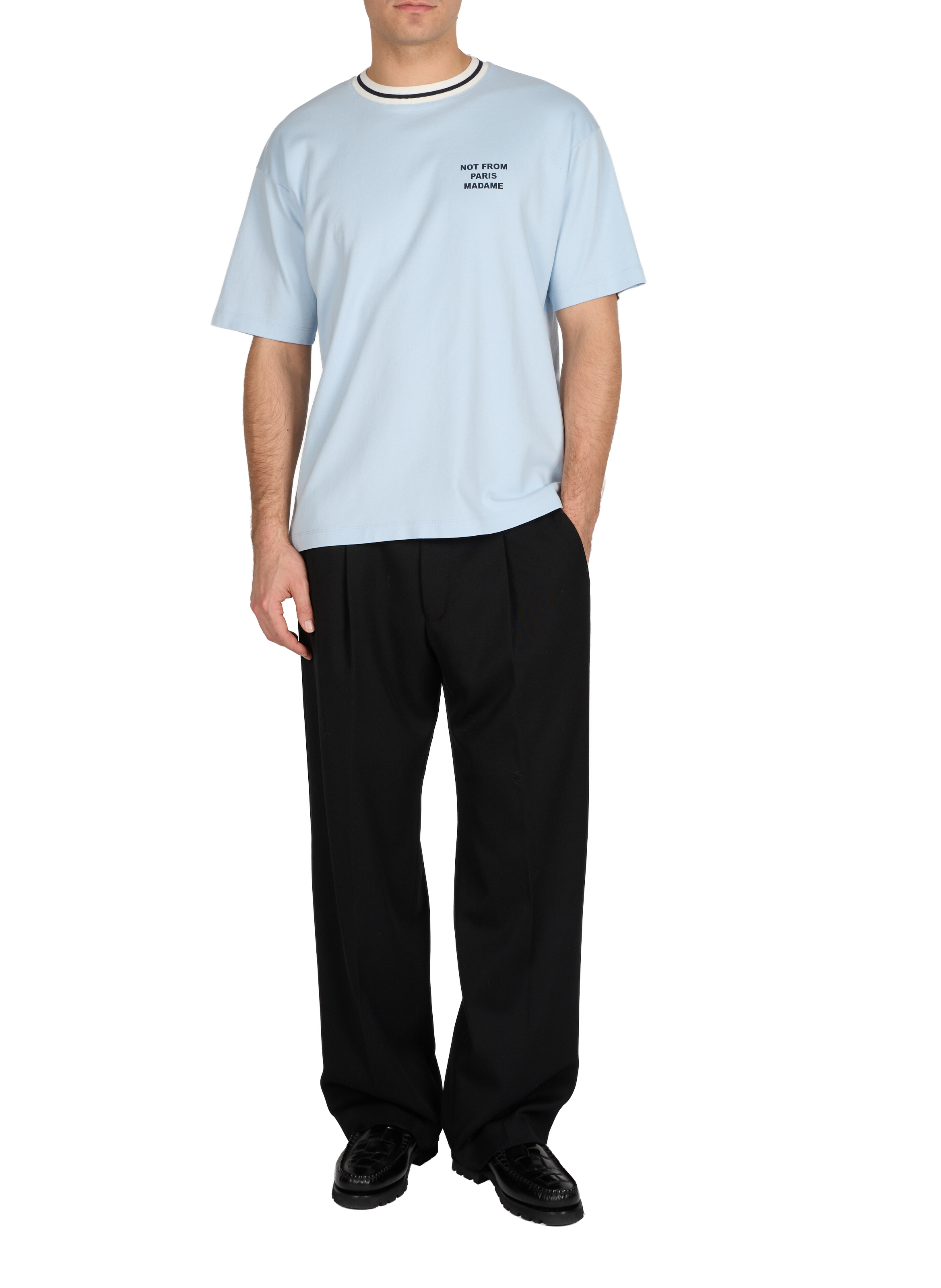 Classic Cotton T-Shirt DROLE DE MONSIEUR Blue