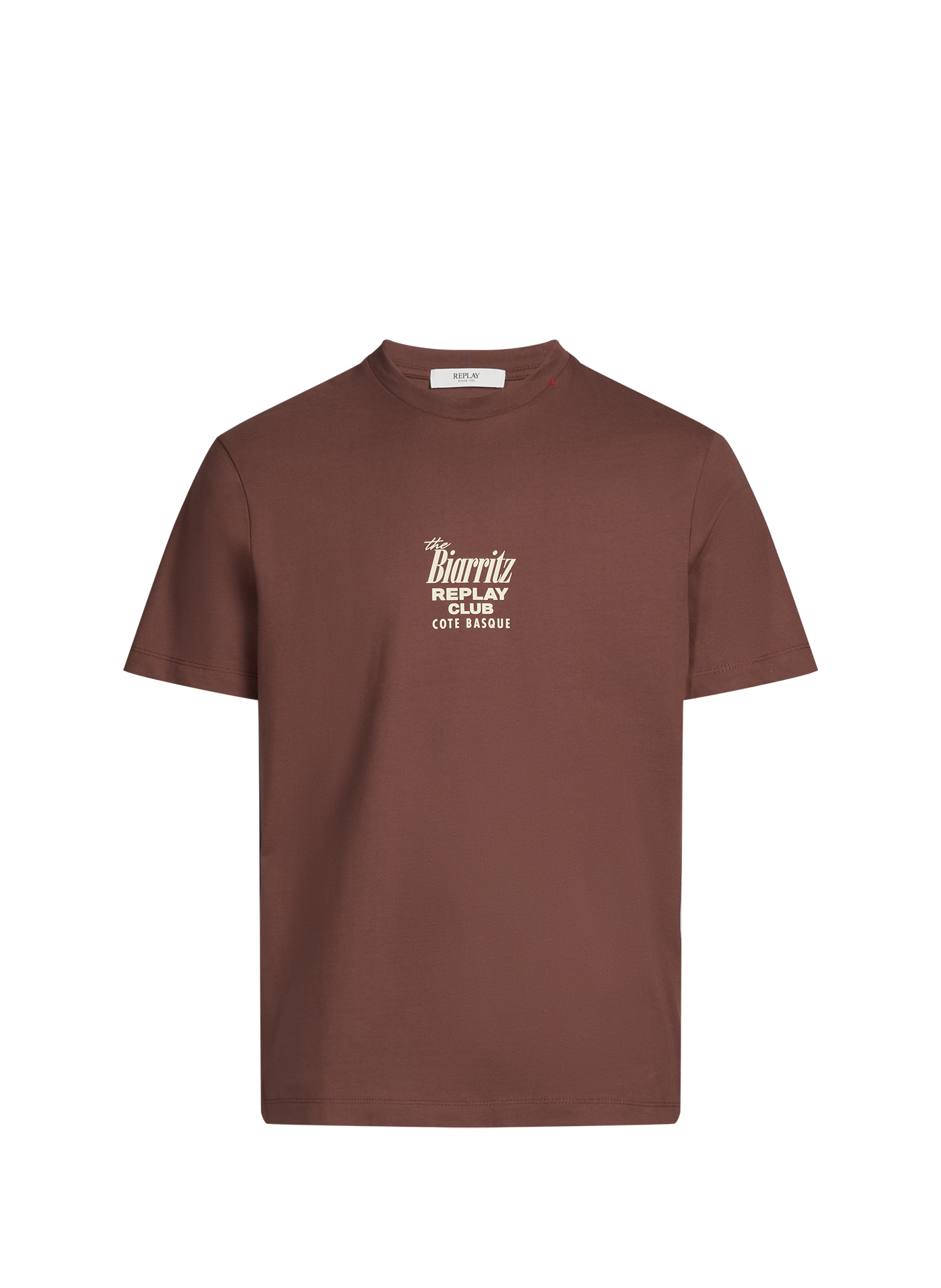 Short-Sleeve Cotton T-Shirt  REPLAY Brown