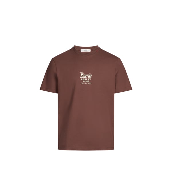 T-shirt manches courtes en coton Marron XL Male