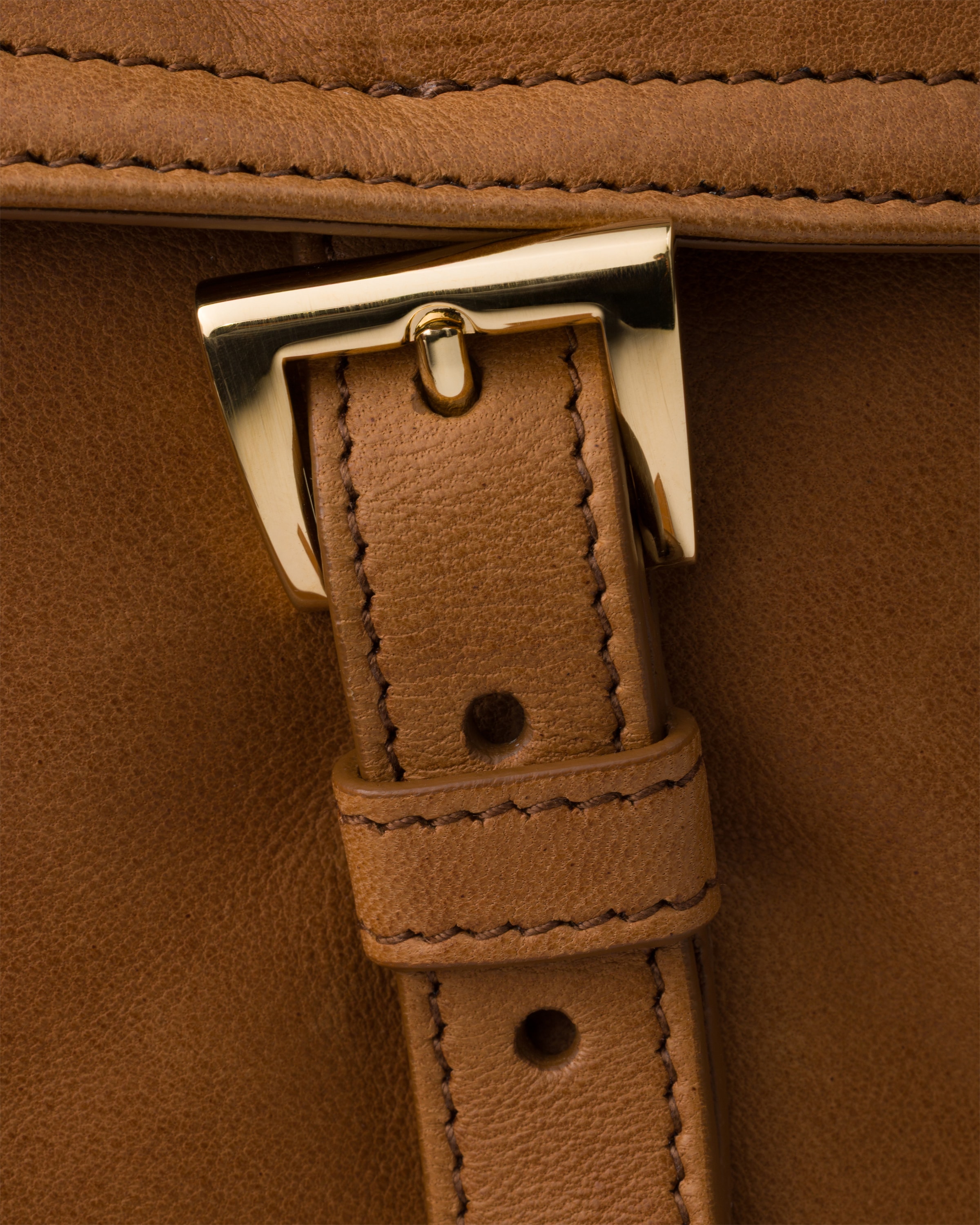 Sac porté épaule prada explore en cuir nappa PRADA Marron