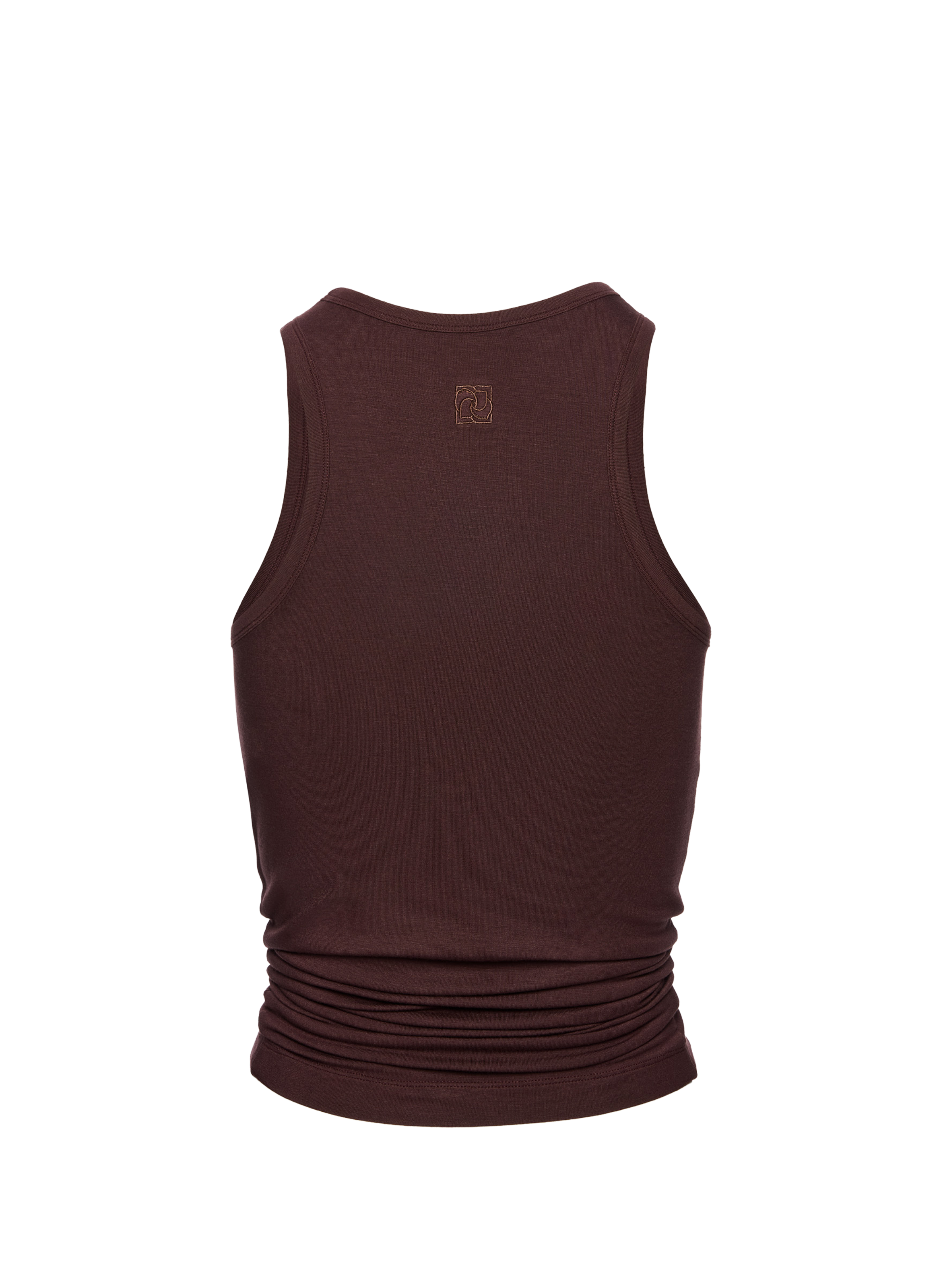 Tanktop mit Baumwollschleife MAGDA BUTRYM Braun