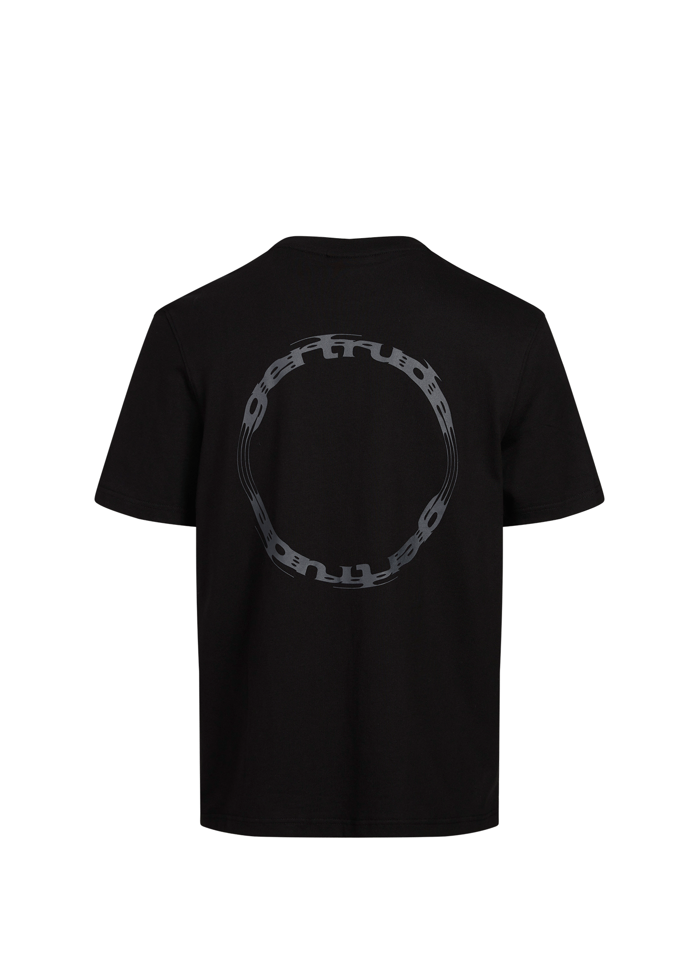 Maglietta con stampa contrastante Leonce in cotone GERTRUDE ET GASTON Nero