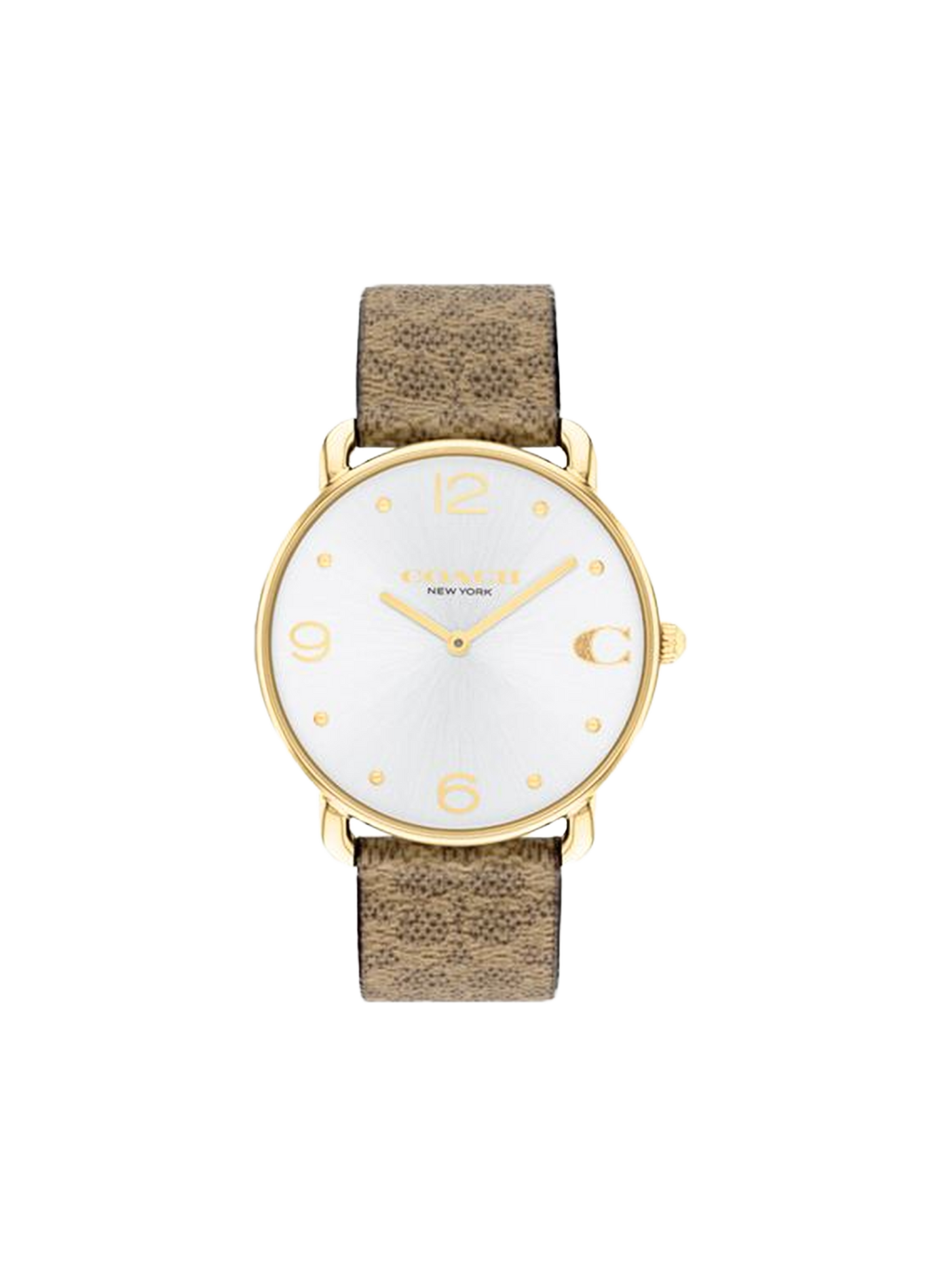 Montre quartz Elliot en cuir COACH MONTRES Marron