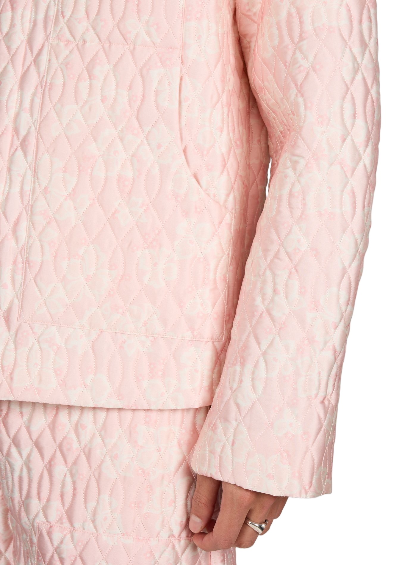 Veste légère matelassée à col classique SIMONE ROCHA Rose