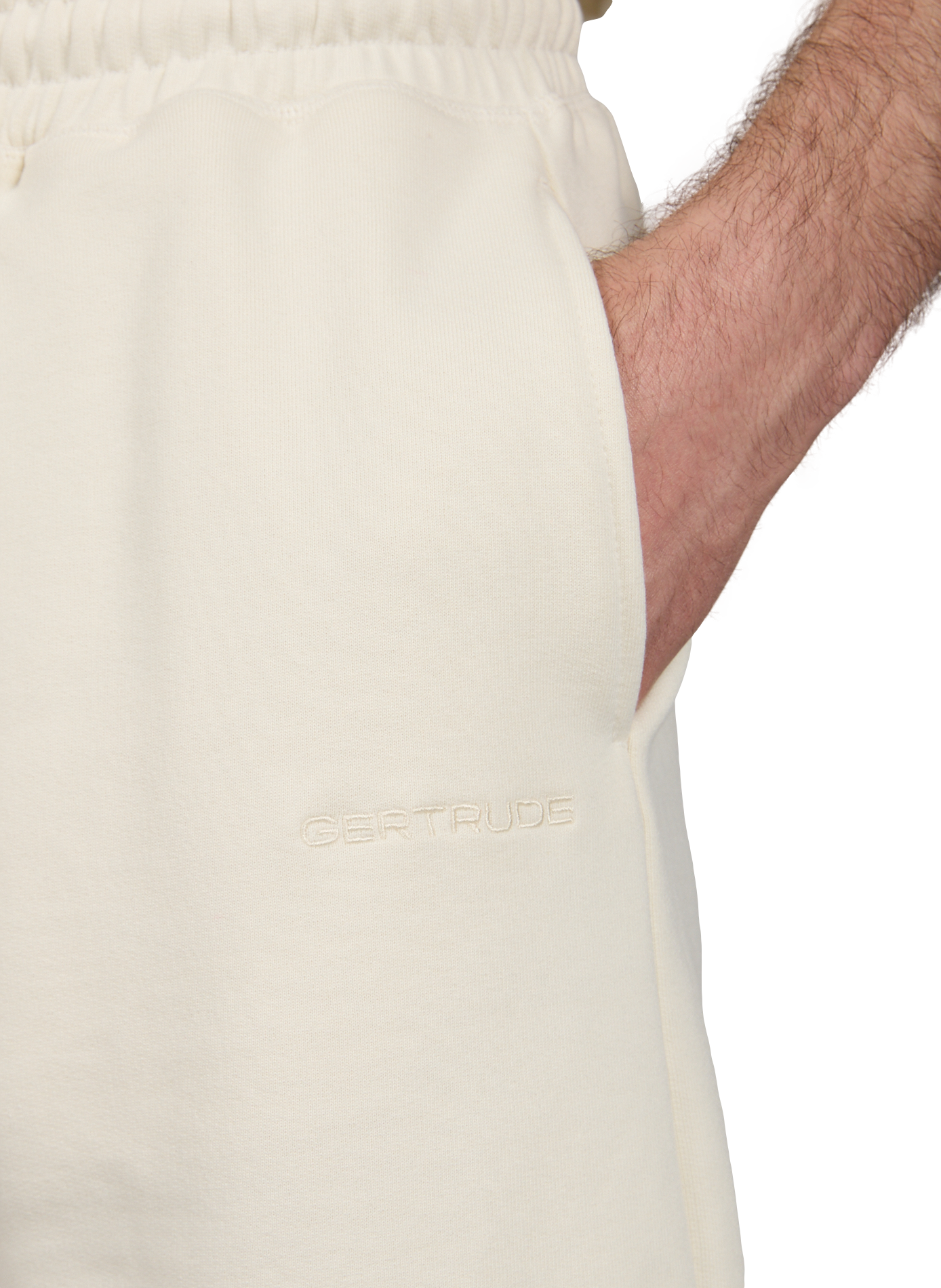 Short Yann uni en coton mélangé GERTRUDE ET GASTON Beige